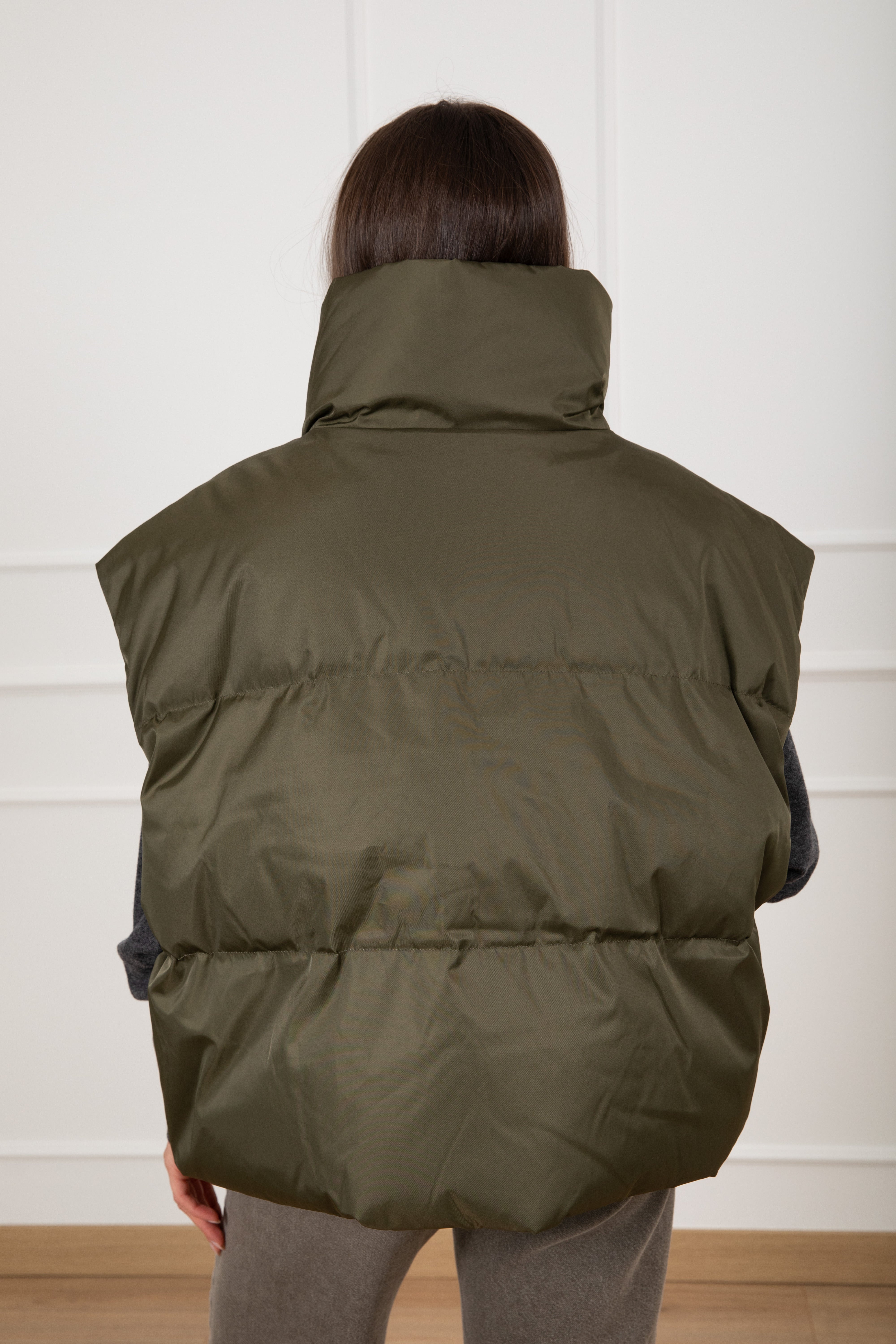 Gilet over-size in vera piuma ViCOLO