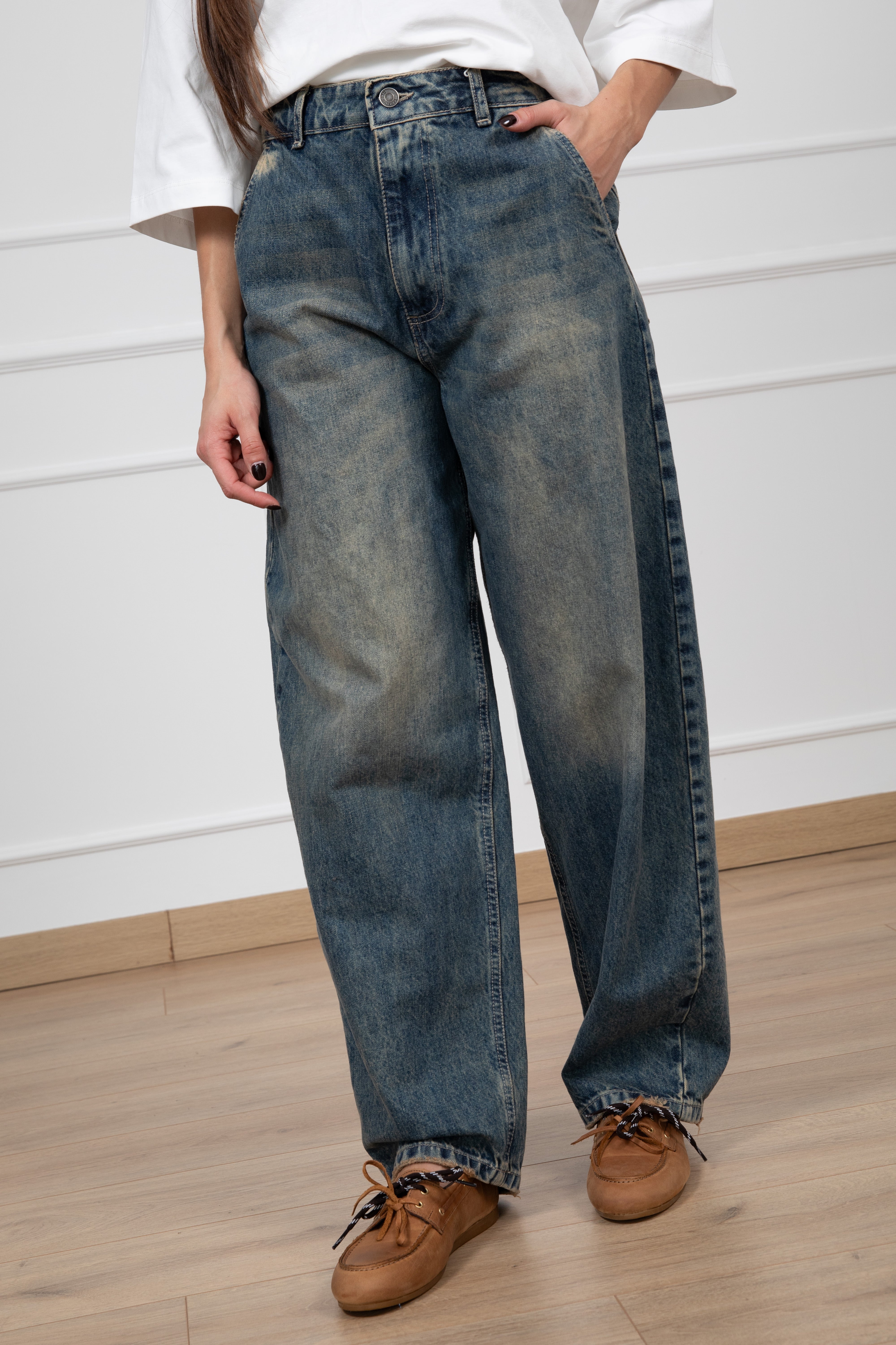 Jeans Elsa lavaggio thé Tensione IN