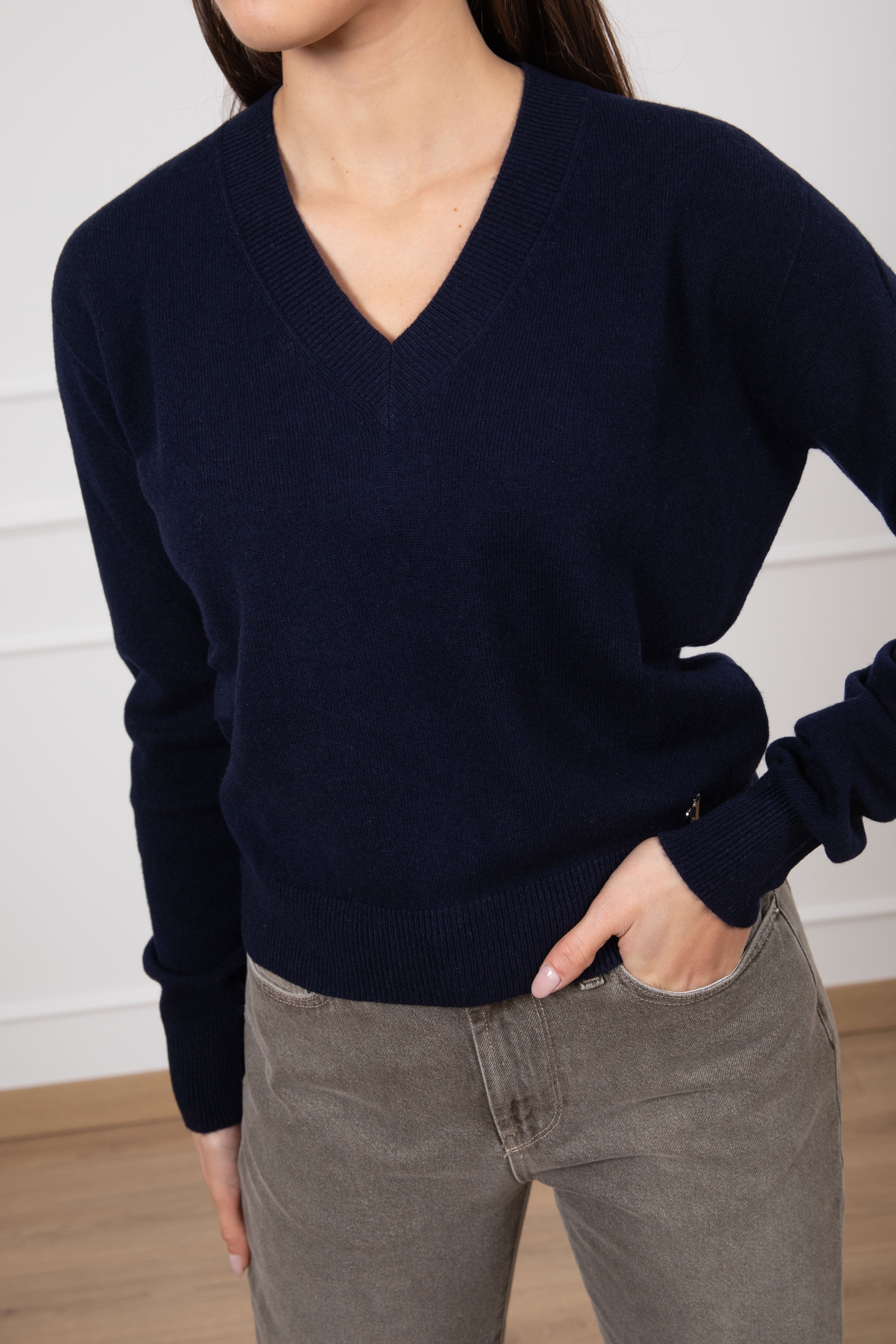 Pull in lana con scollo a "V" Dixie