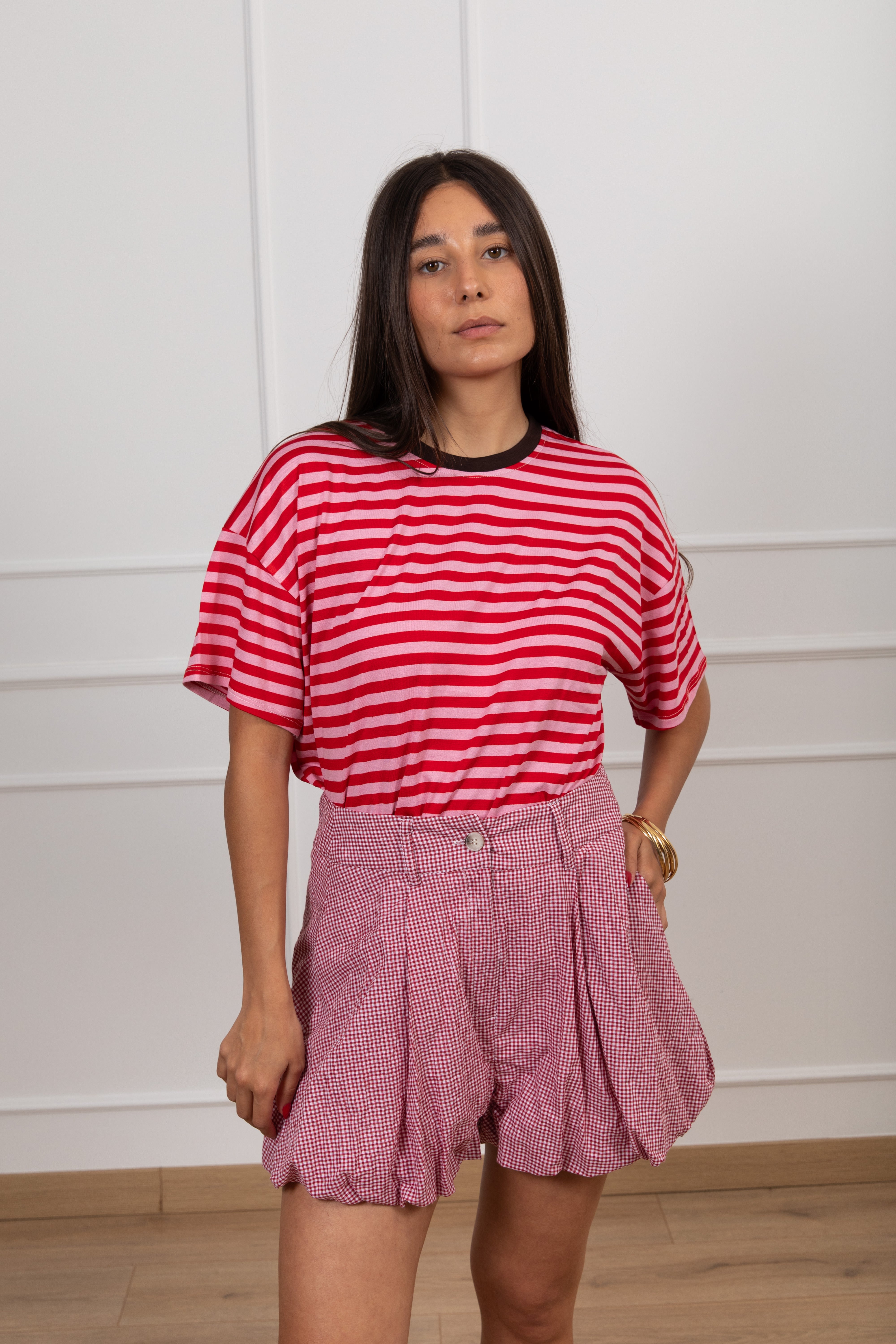 Shorts micro-vichy a palloncino Motel