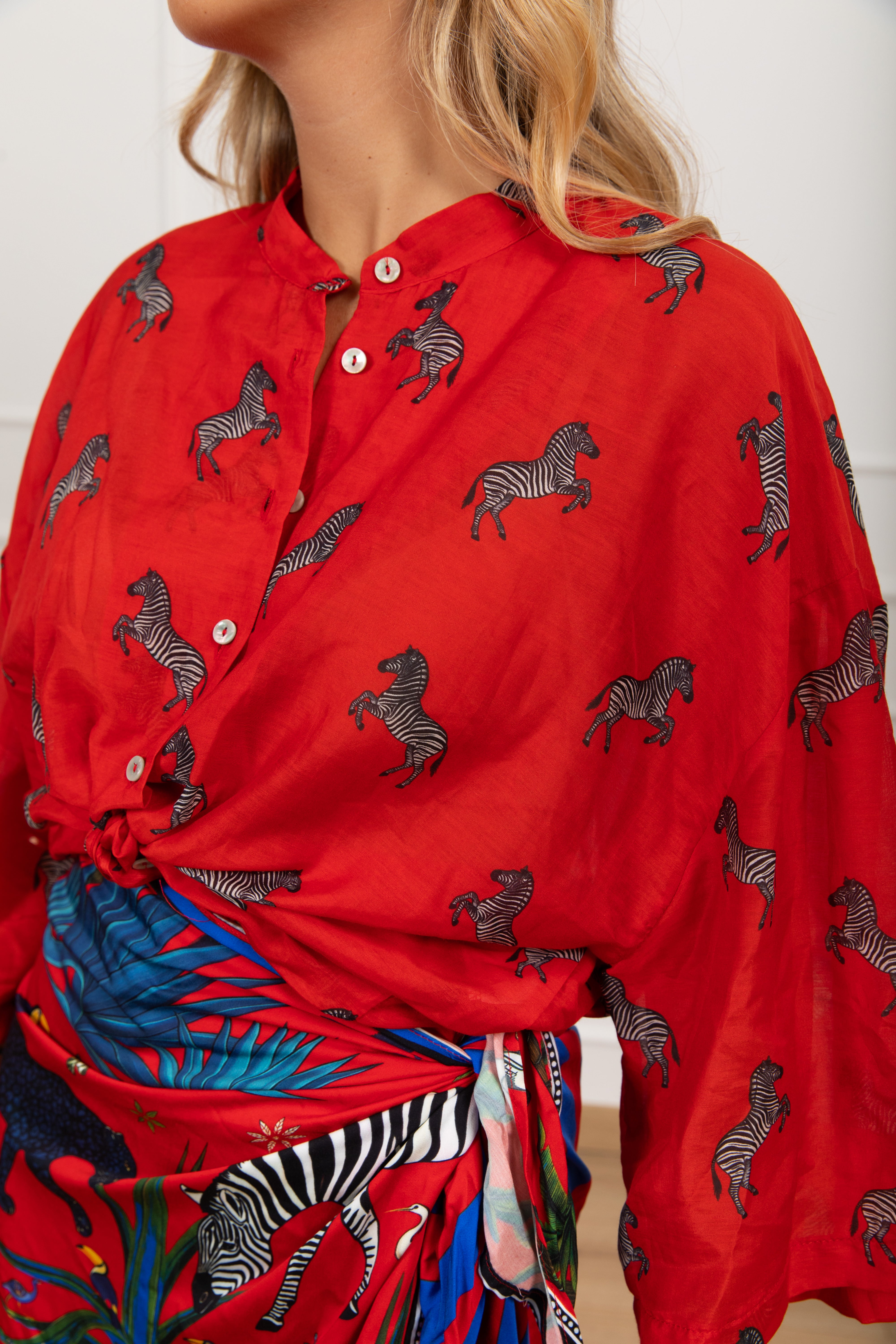 Camicia fantasia zebra rossa Tensione IN