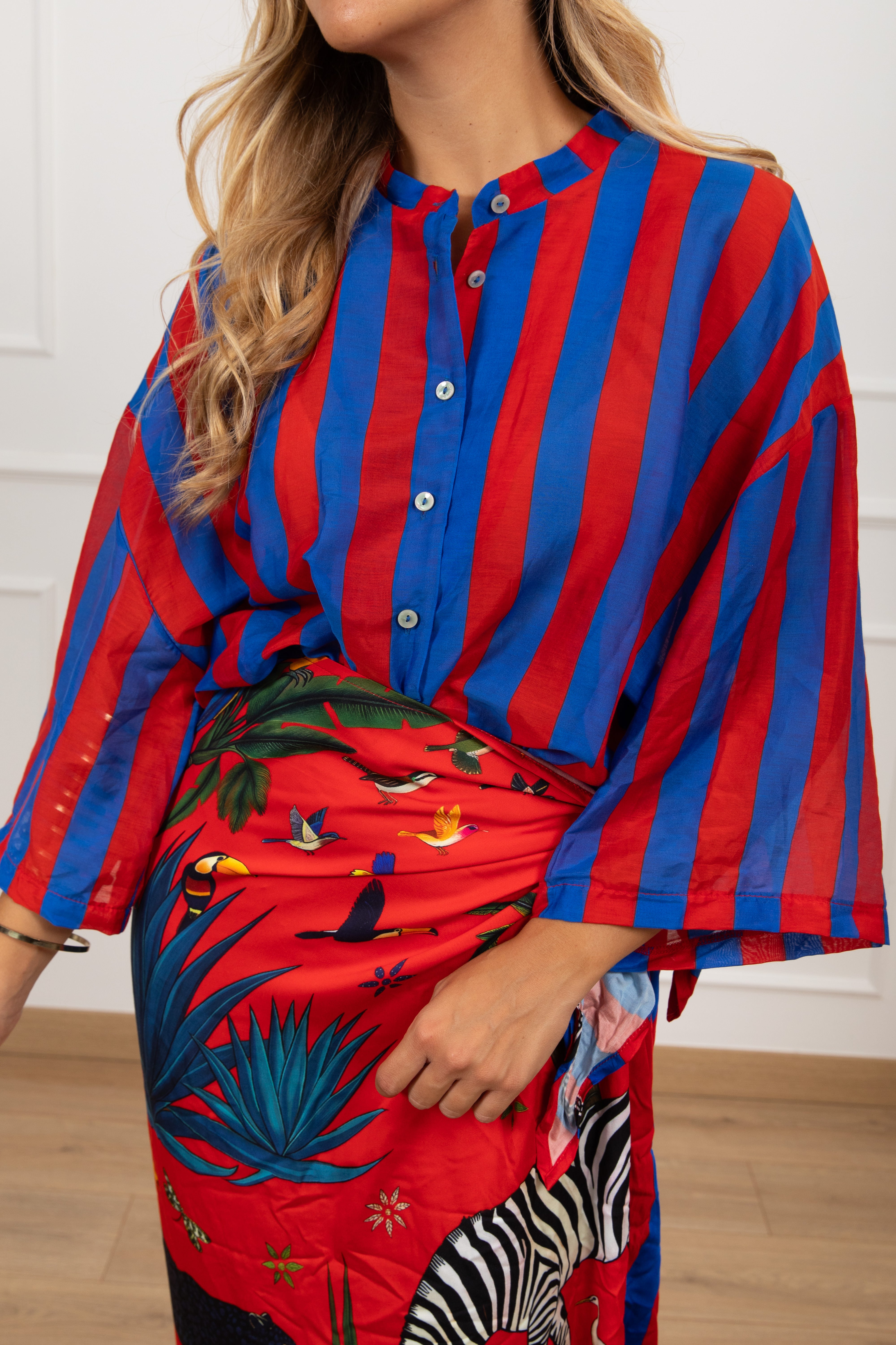 Camicia riga rossa Tensione IN