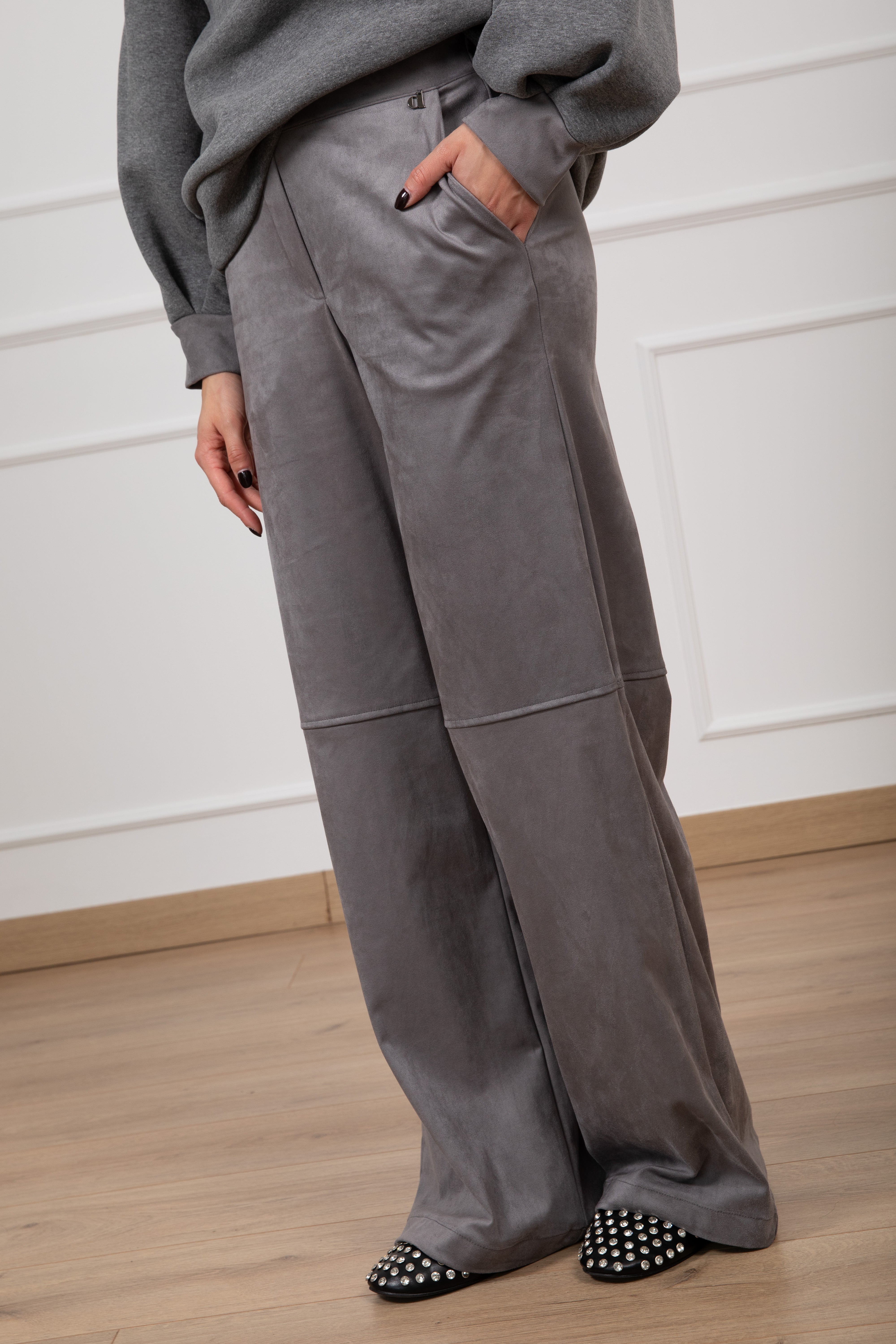 Pantalone in felpa con inserti eco-dainetto Dixie