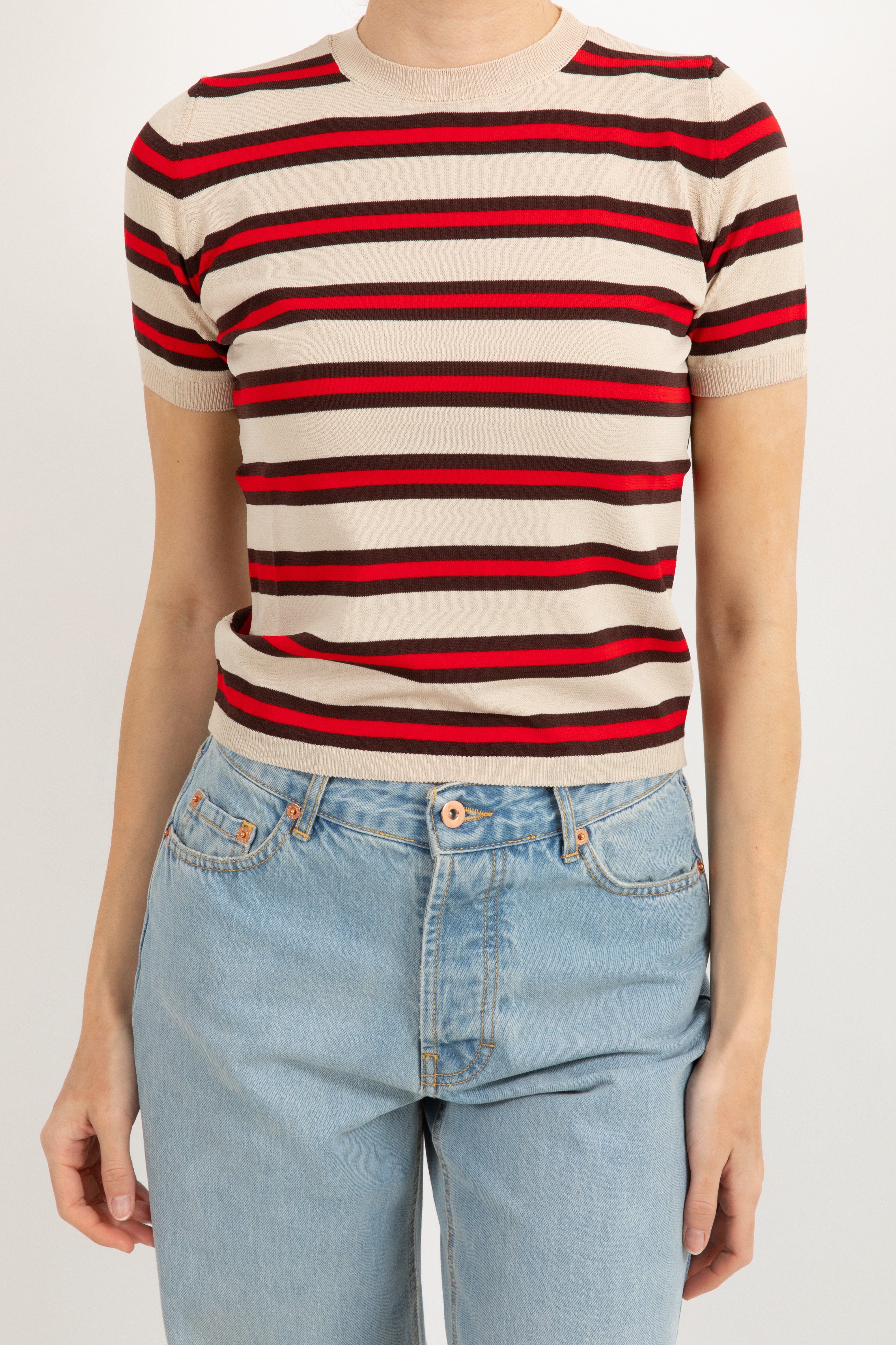 T-shirt in maglia a righe ViCOLO