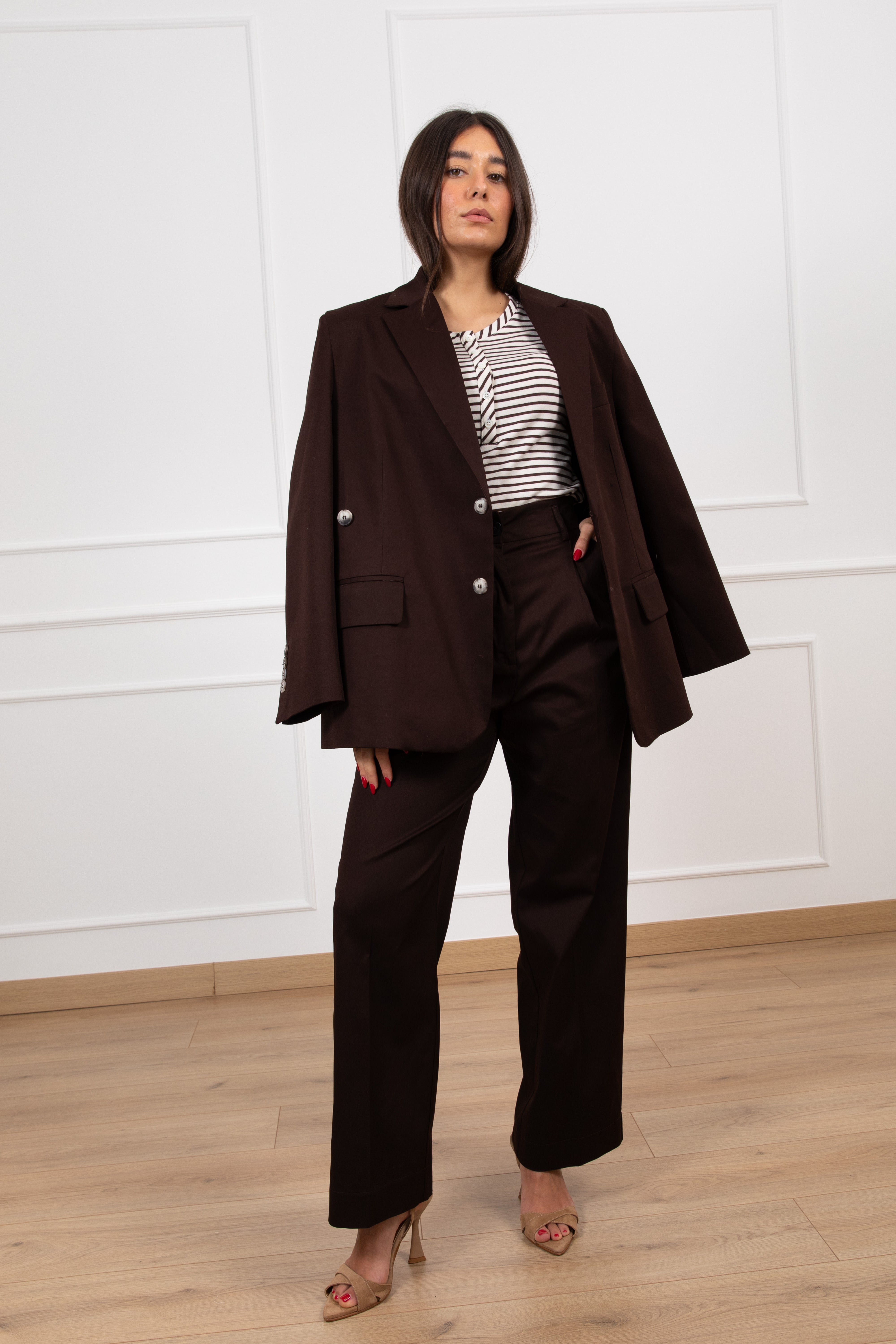 Pantalone gamba dritta con pinces ViCOLO