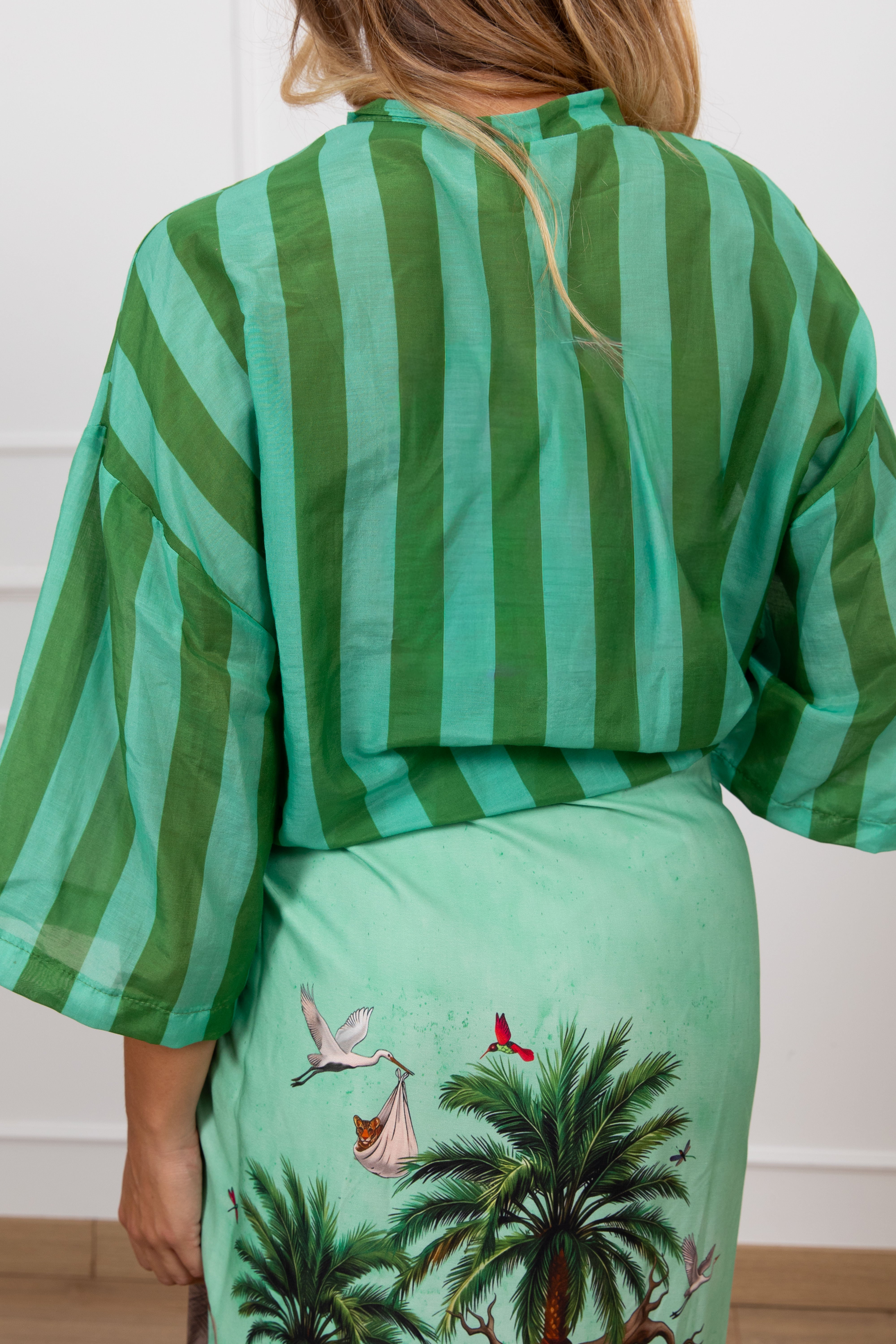 Camicia riga verde Tensione IN