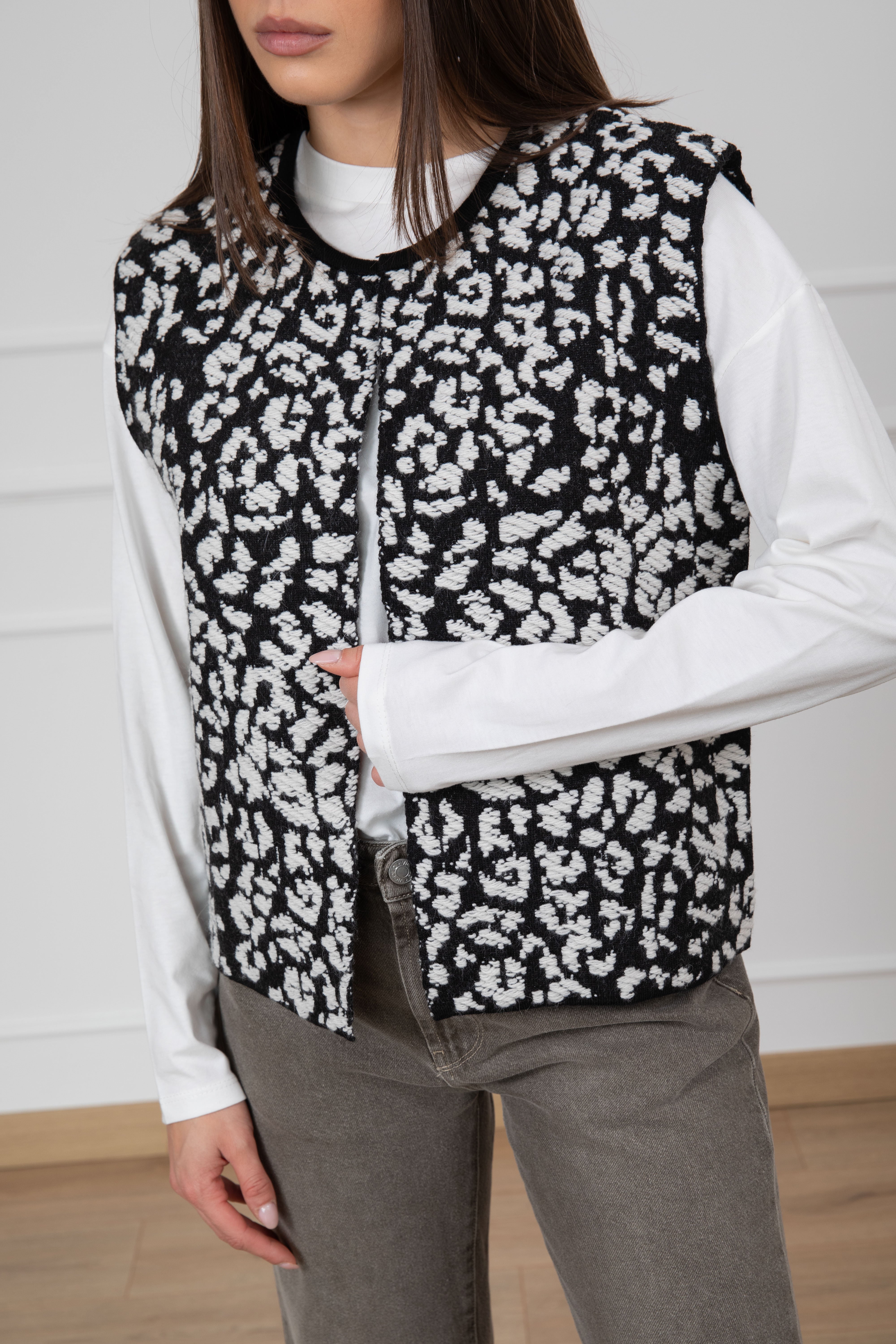 Gilet in maglia animalier Tensione IN