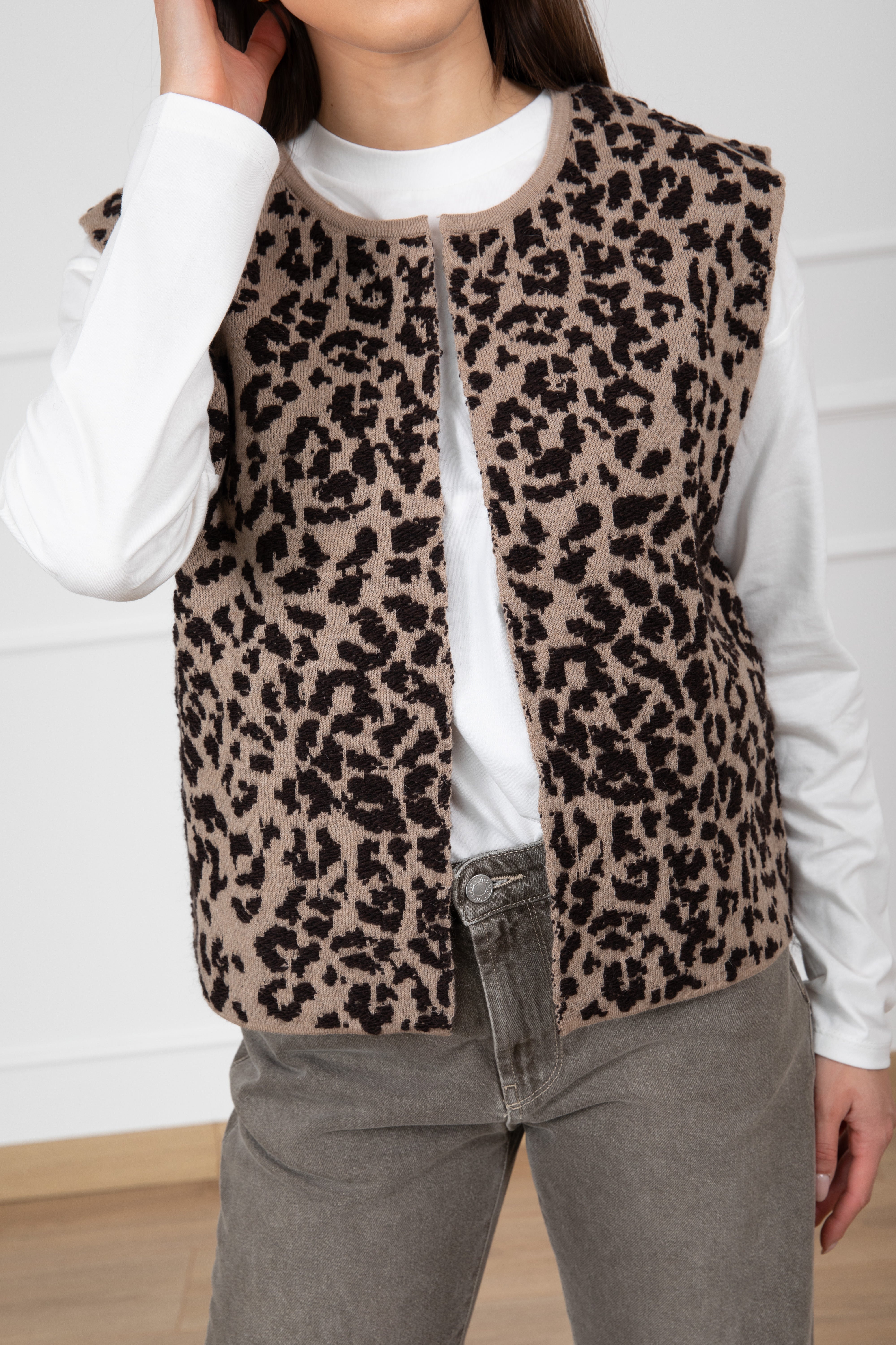 Gilet in maglia animalier Tensione IN
