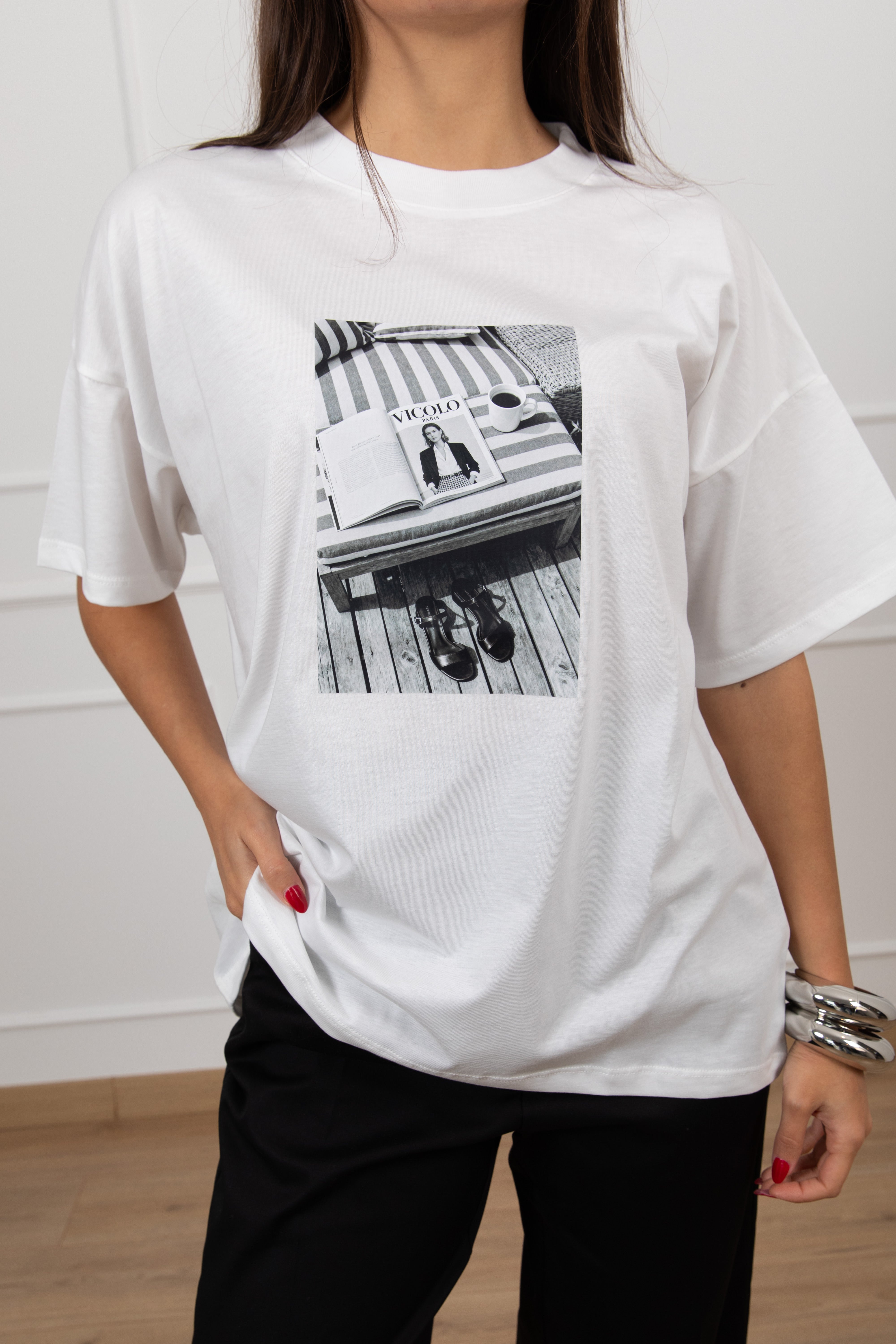 T-shirt over-size rivista ViCOLO
