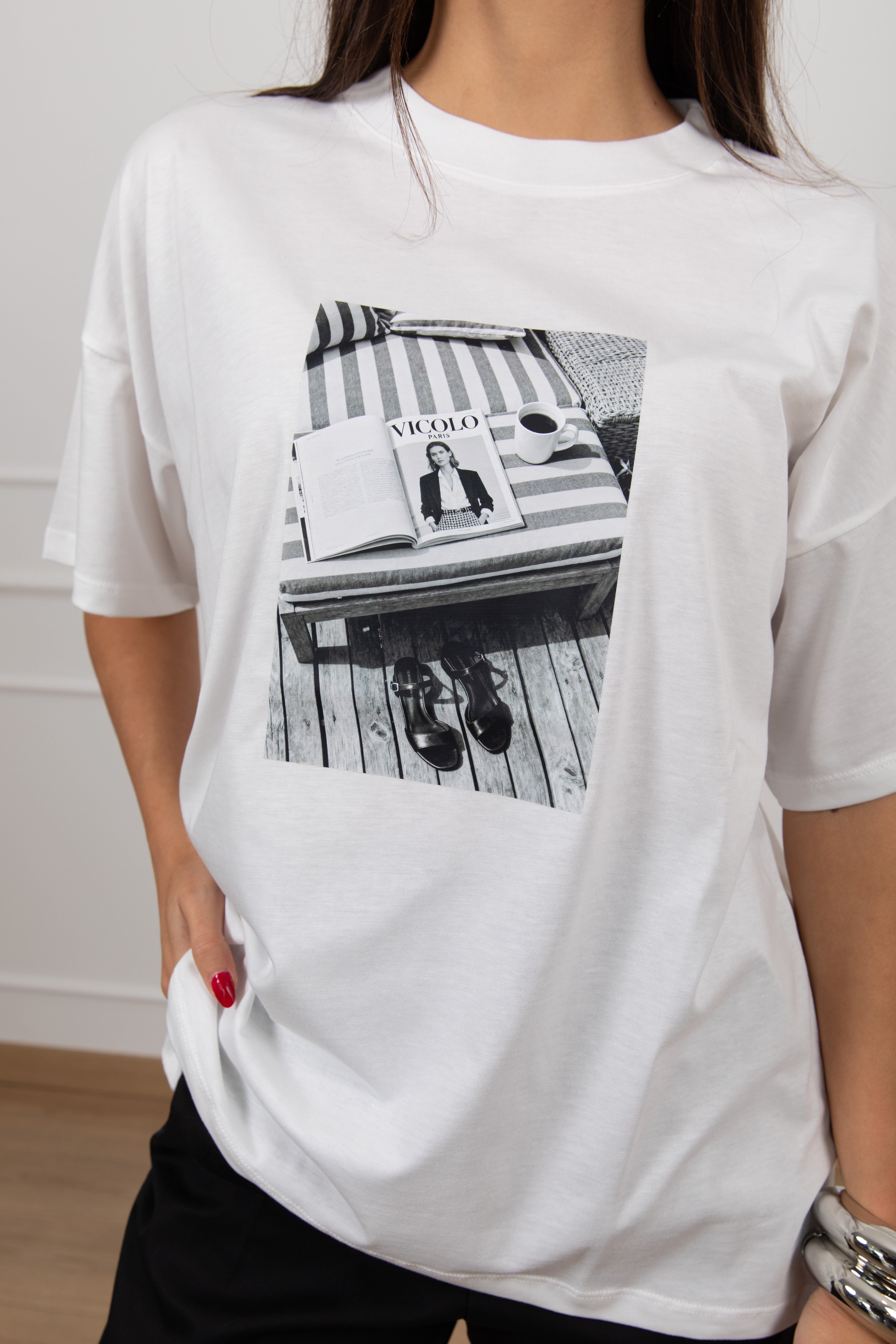 T-shirt over-size rivista ViCOLO