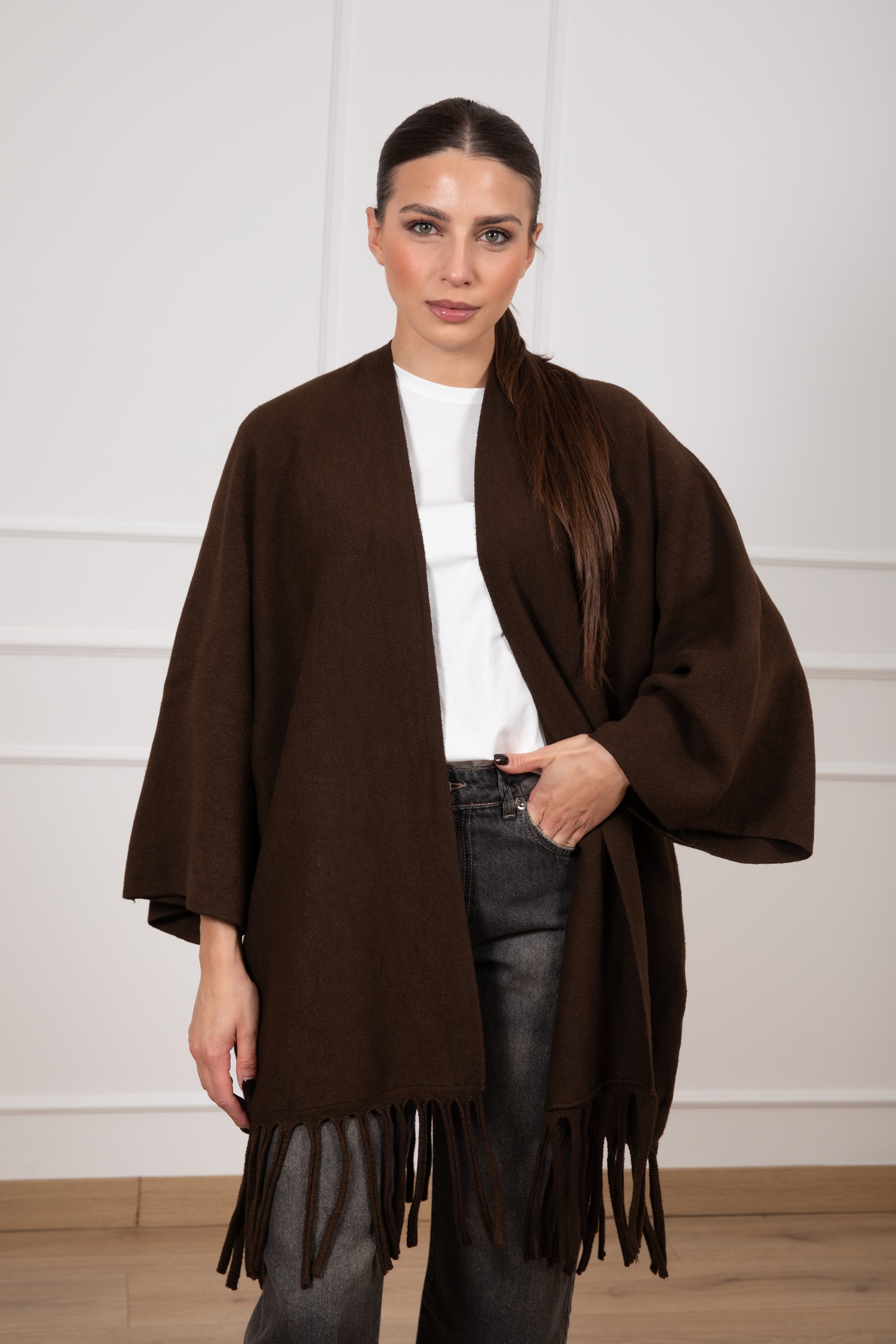 Maxi-cardigan con frange Susy Mix
