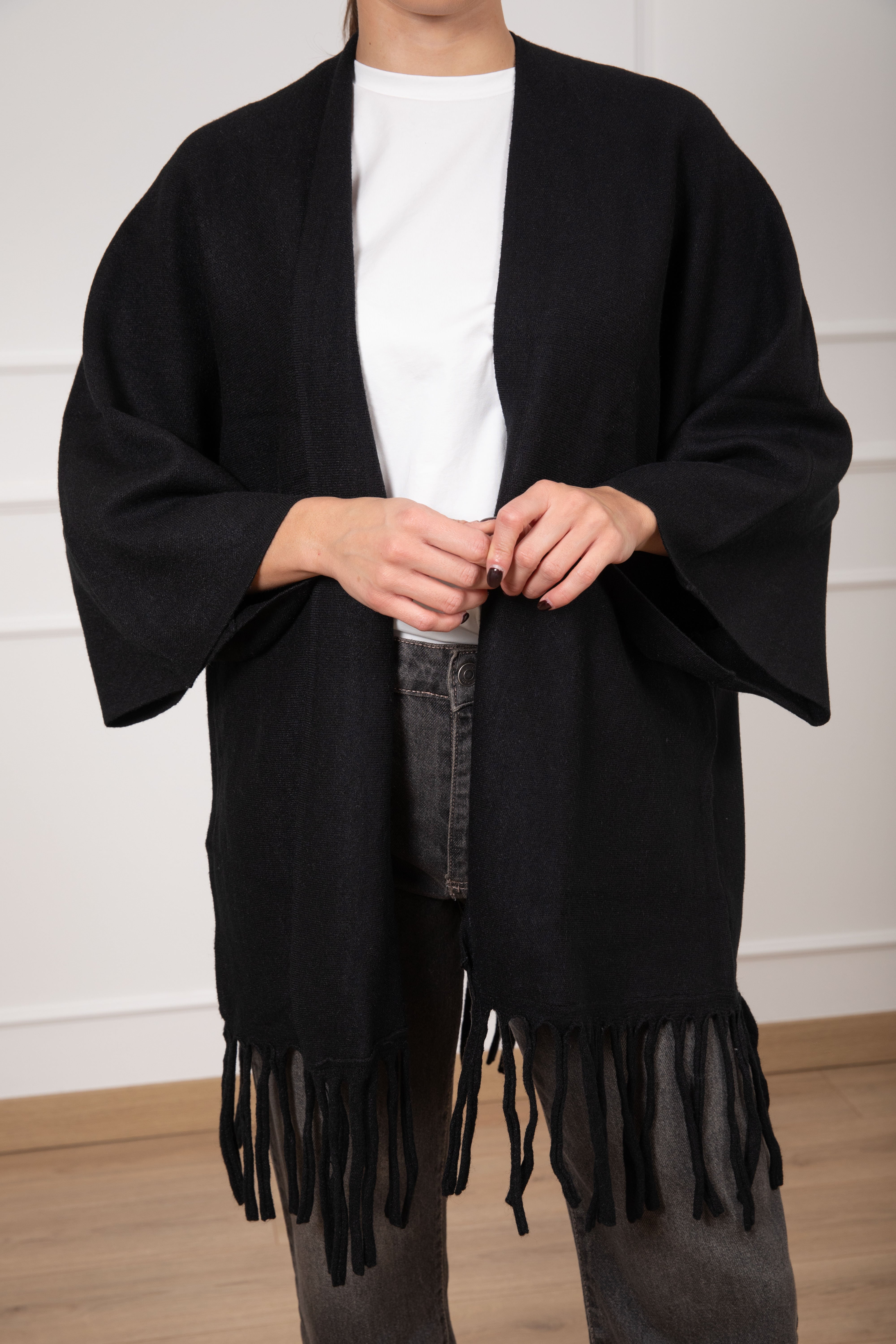 Maxi-cardigan con frange Susy Mix