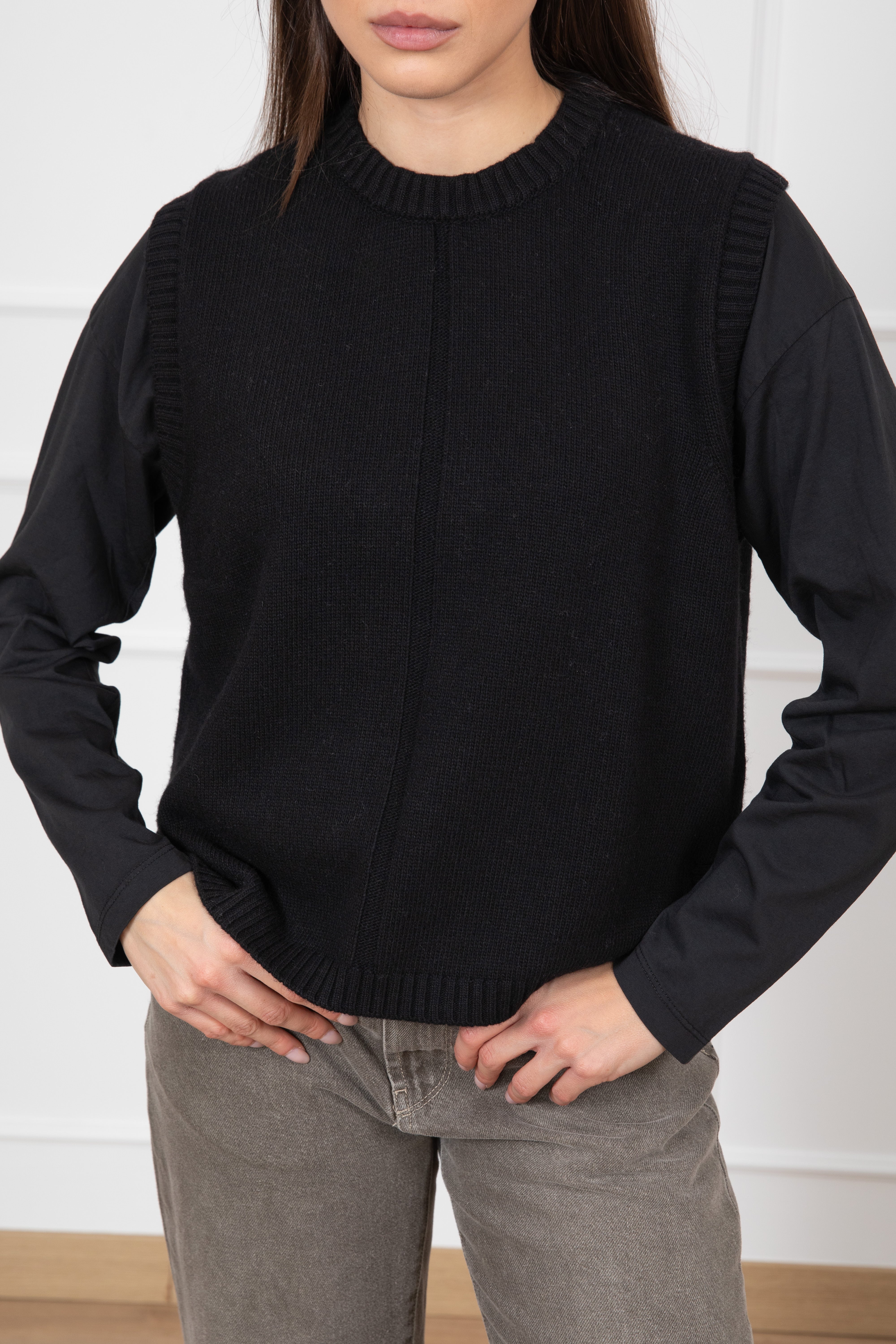 Gilet in maglia con spacchi ViCOLO