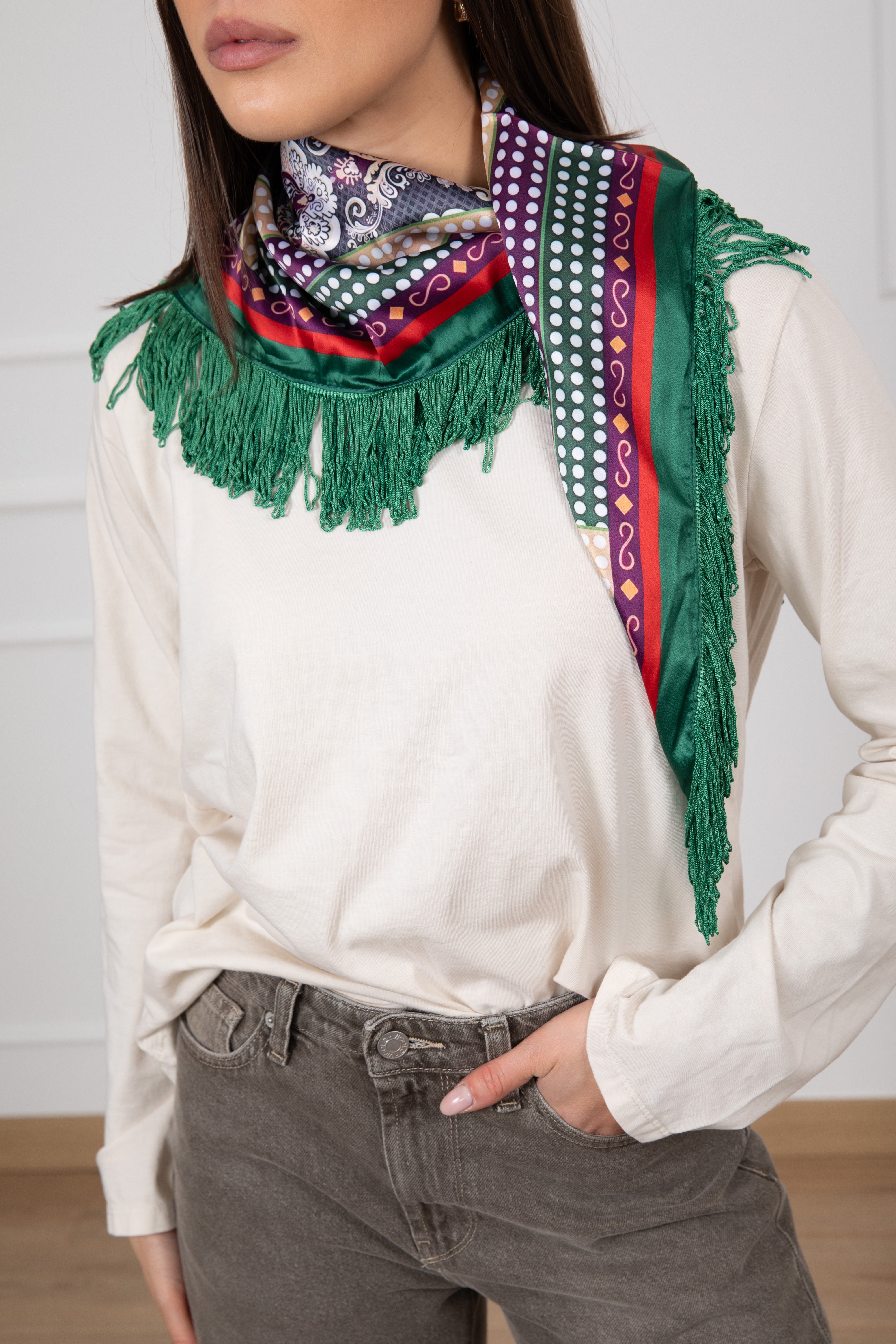 Foulard con frange Susy Mix
