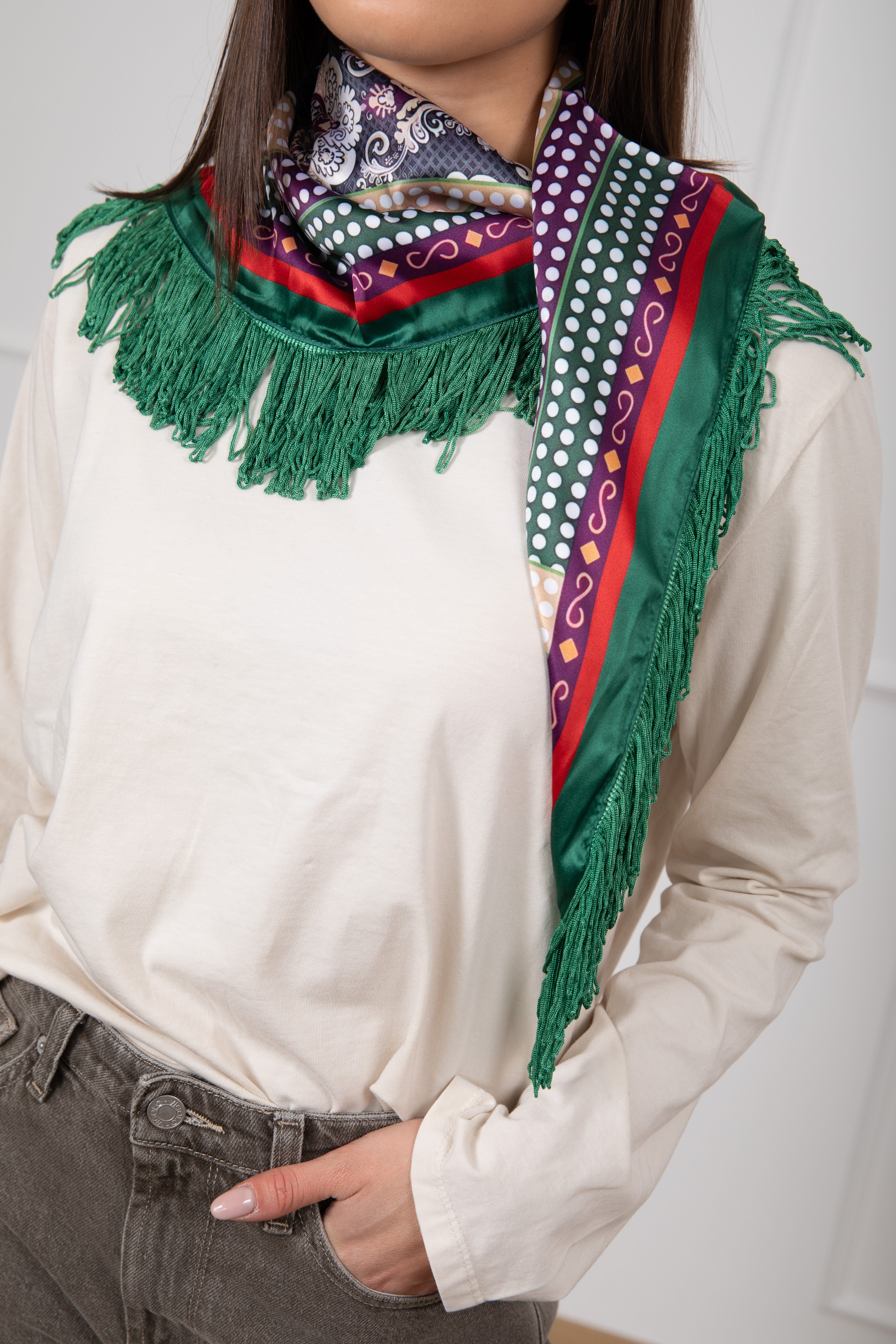 Foulard con frange Susy Mix