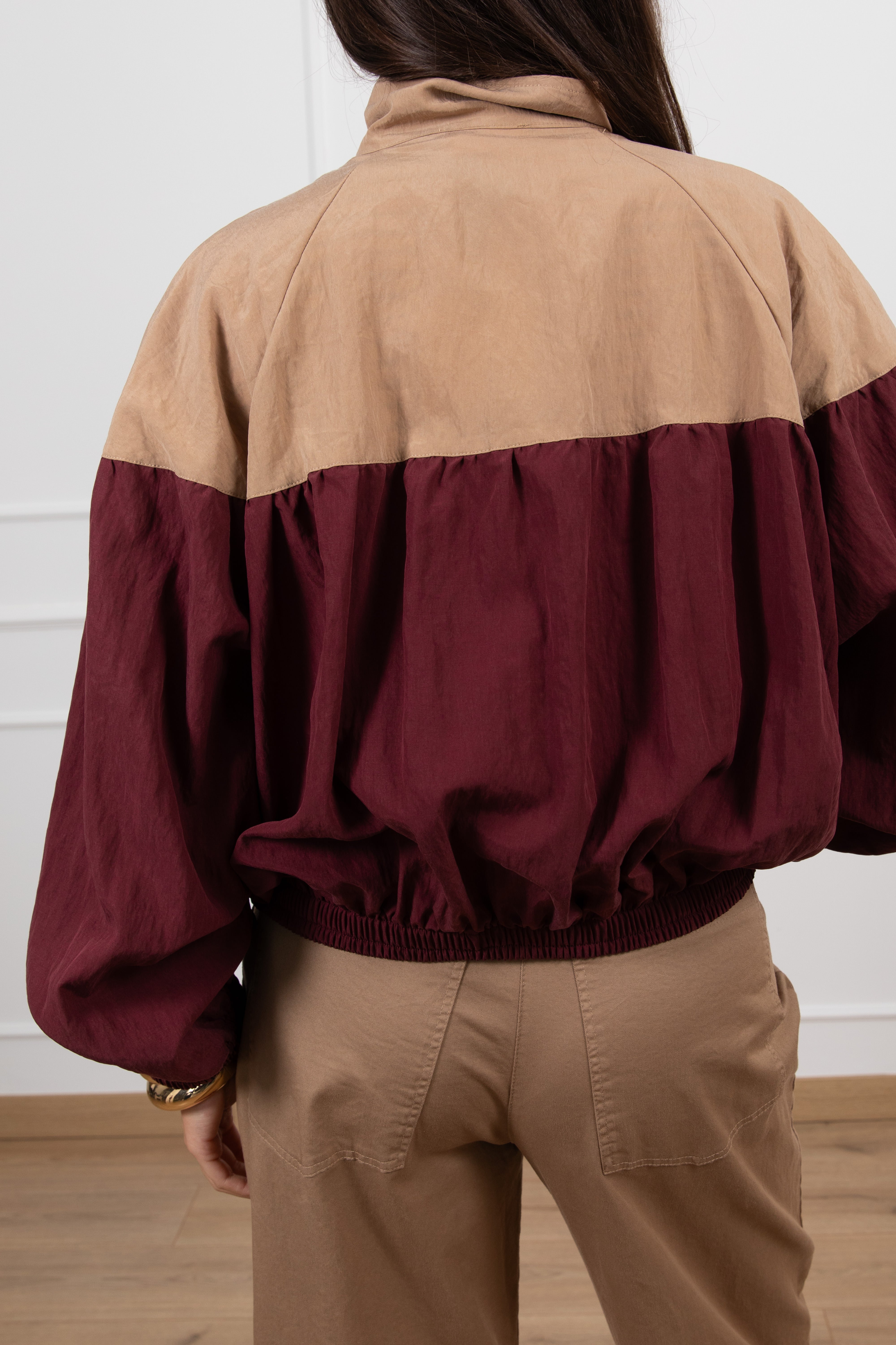 Bomber color block in lyocell ViCOLO