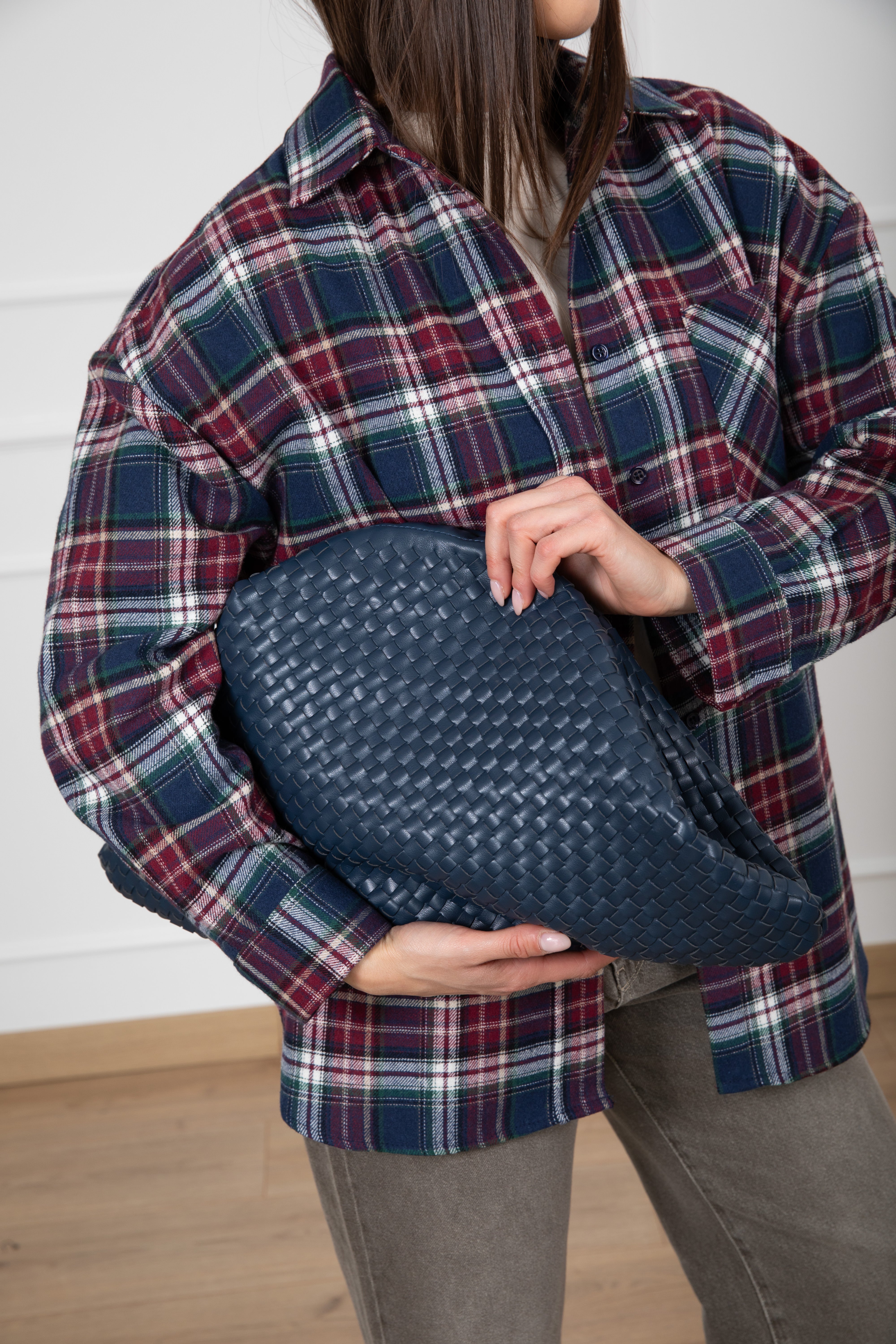 Maxi handbag con intreccio