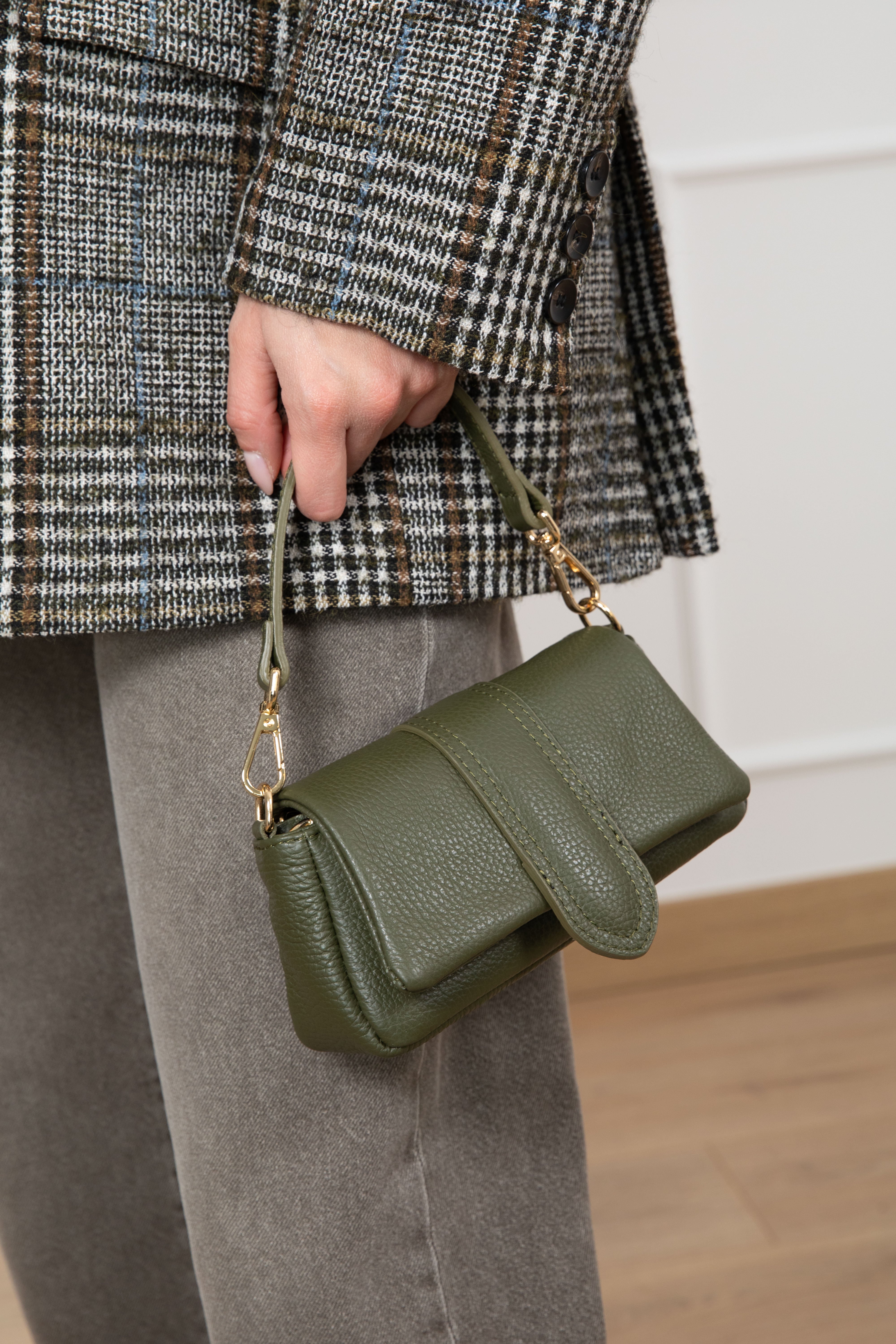 Mini-handbag in pelle con tracolla
