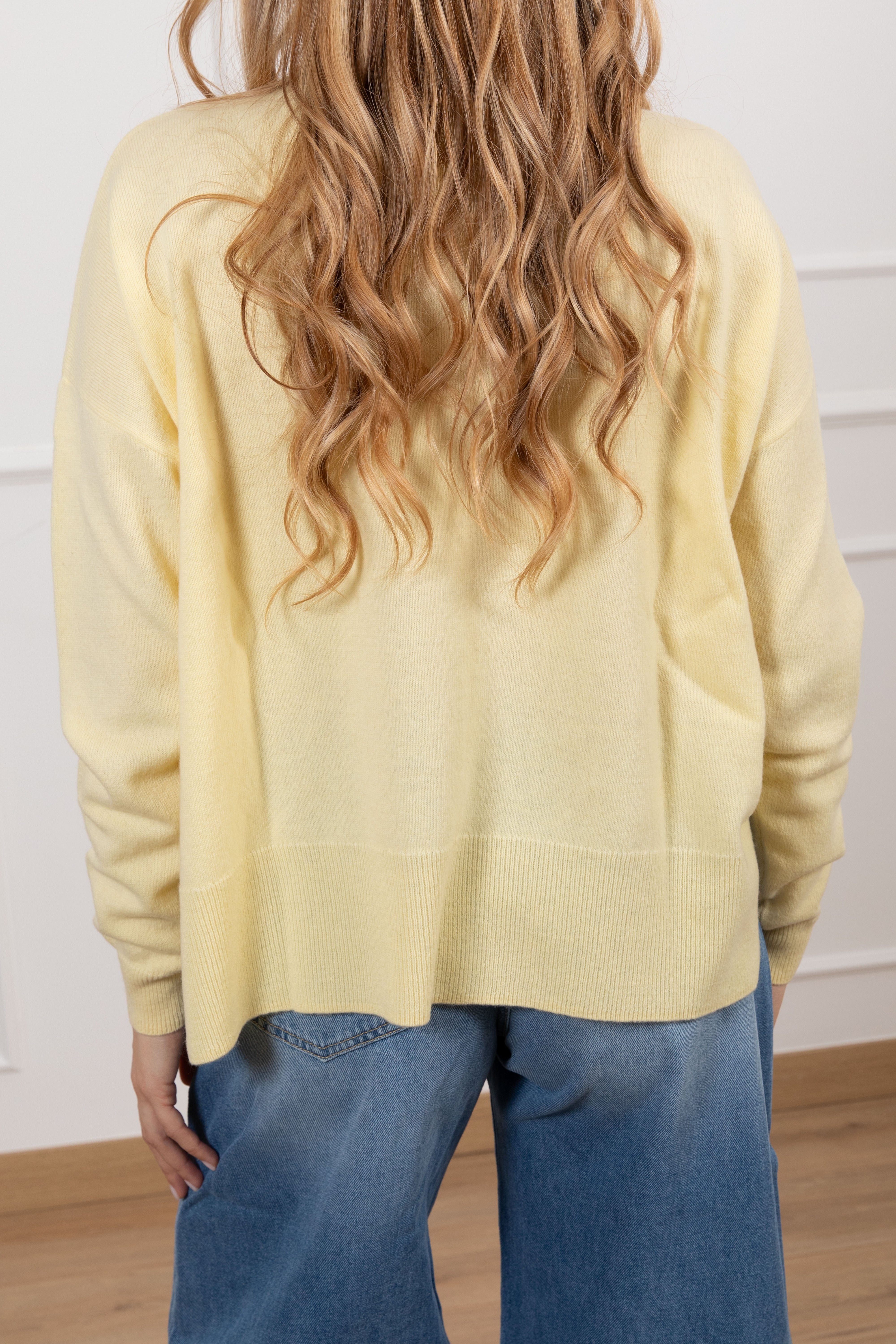 Pull mezzo-collo con cucitura 100% lana Tensione IN