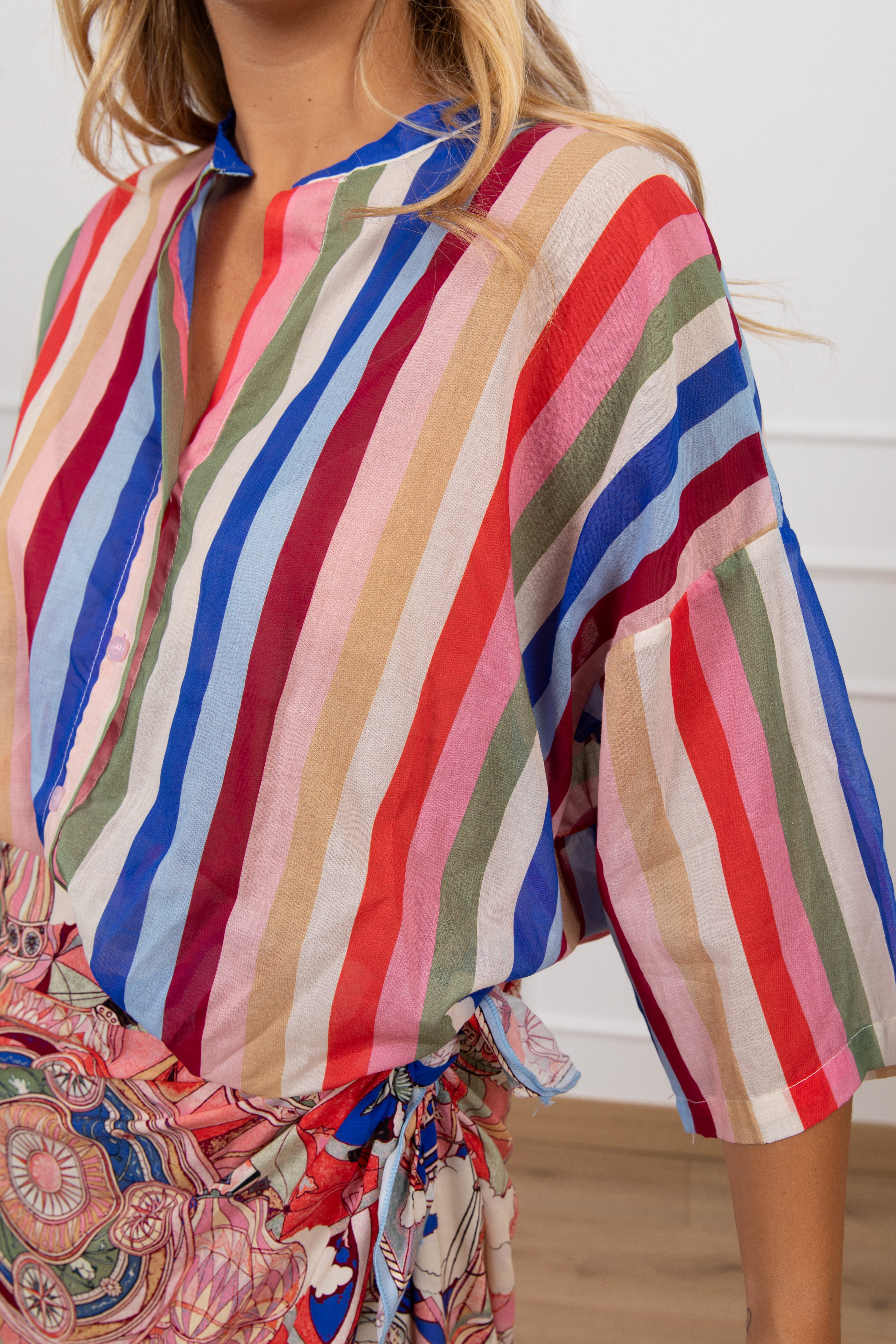 Camicia riga arcobaleno Tensione IN