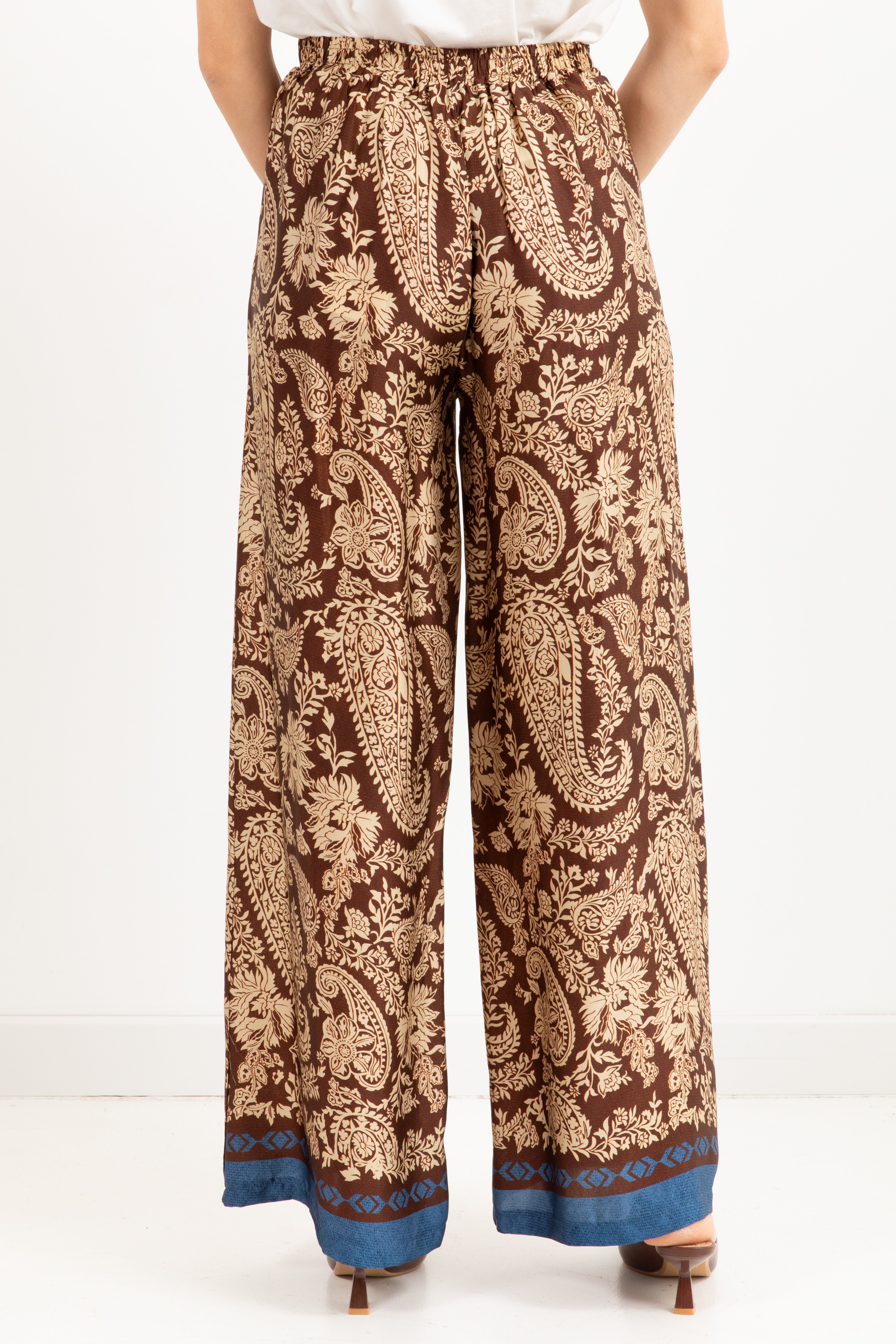 Pantalone in viscosa fantasia etno-flowers Susy Mix