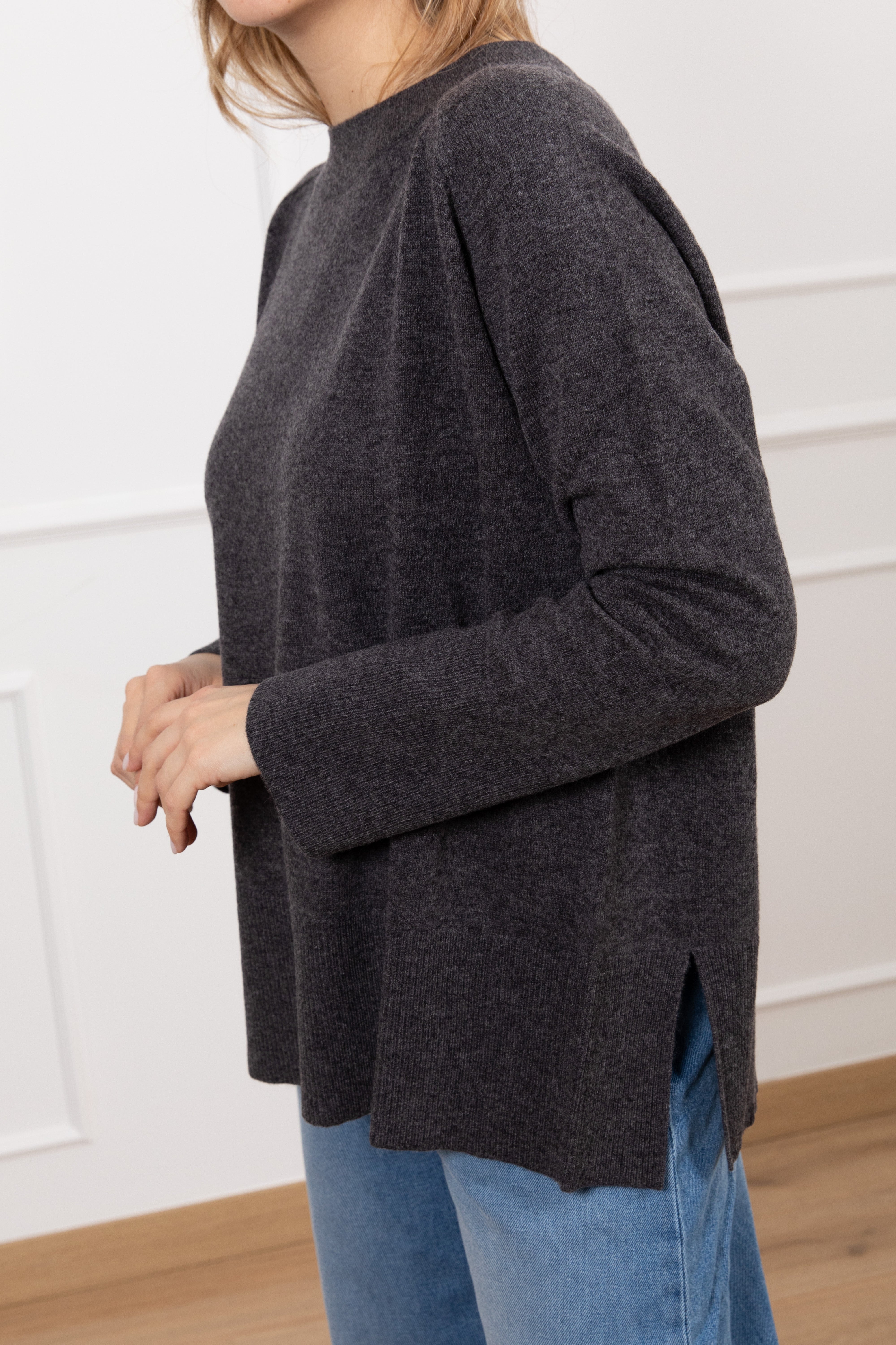 Pull girocollo a scatoletta 100% lana Tensione IN