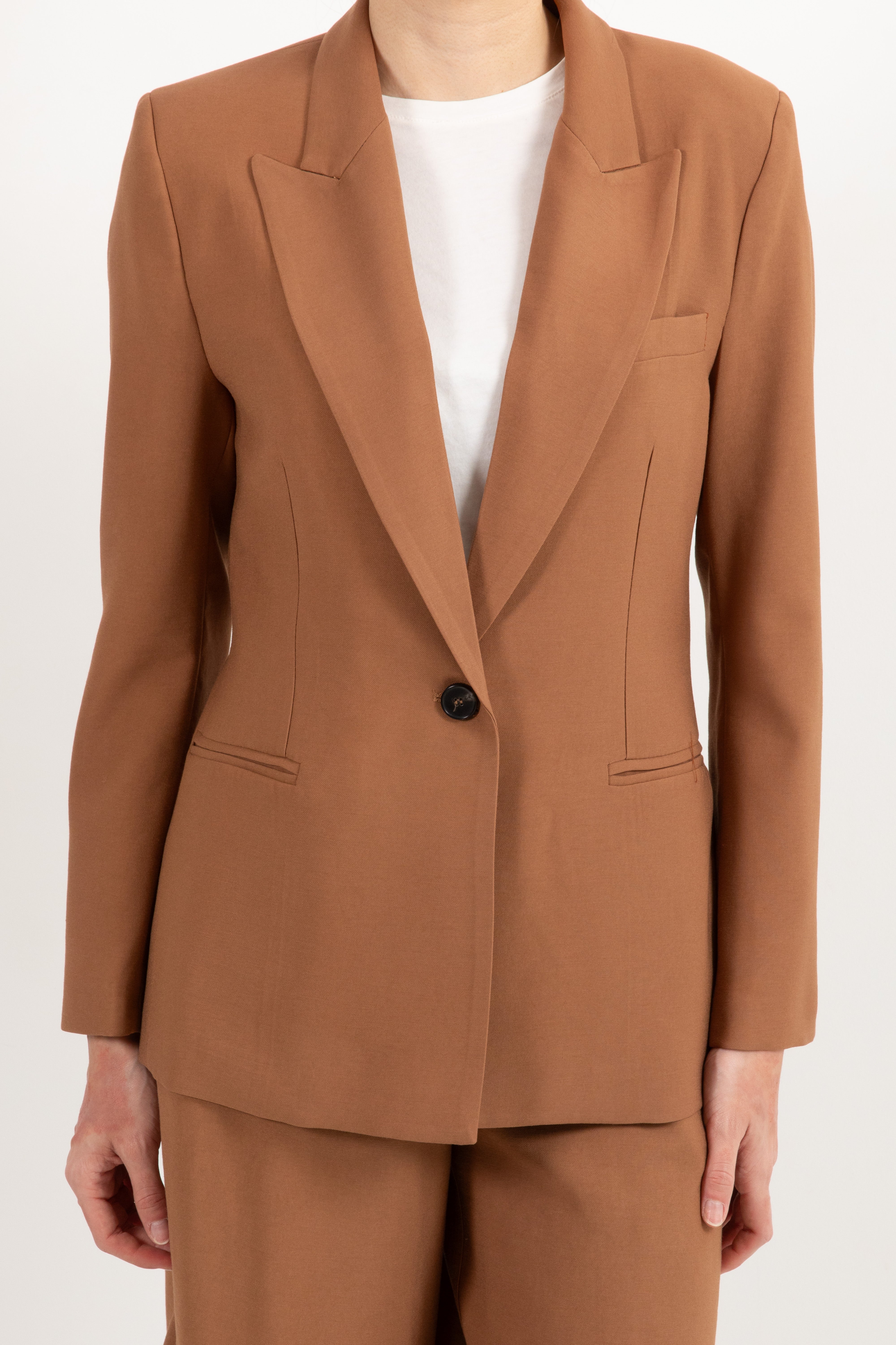 Giacca mono-bottone slim-fit in viscosa ViCOLO