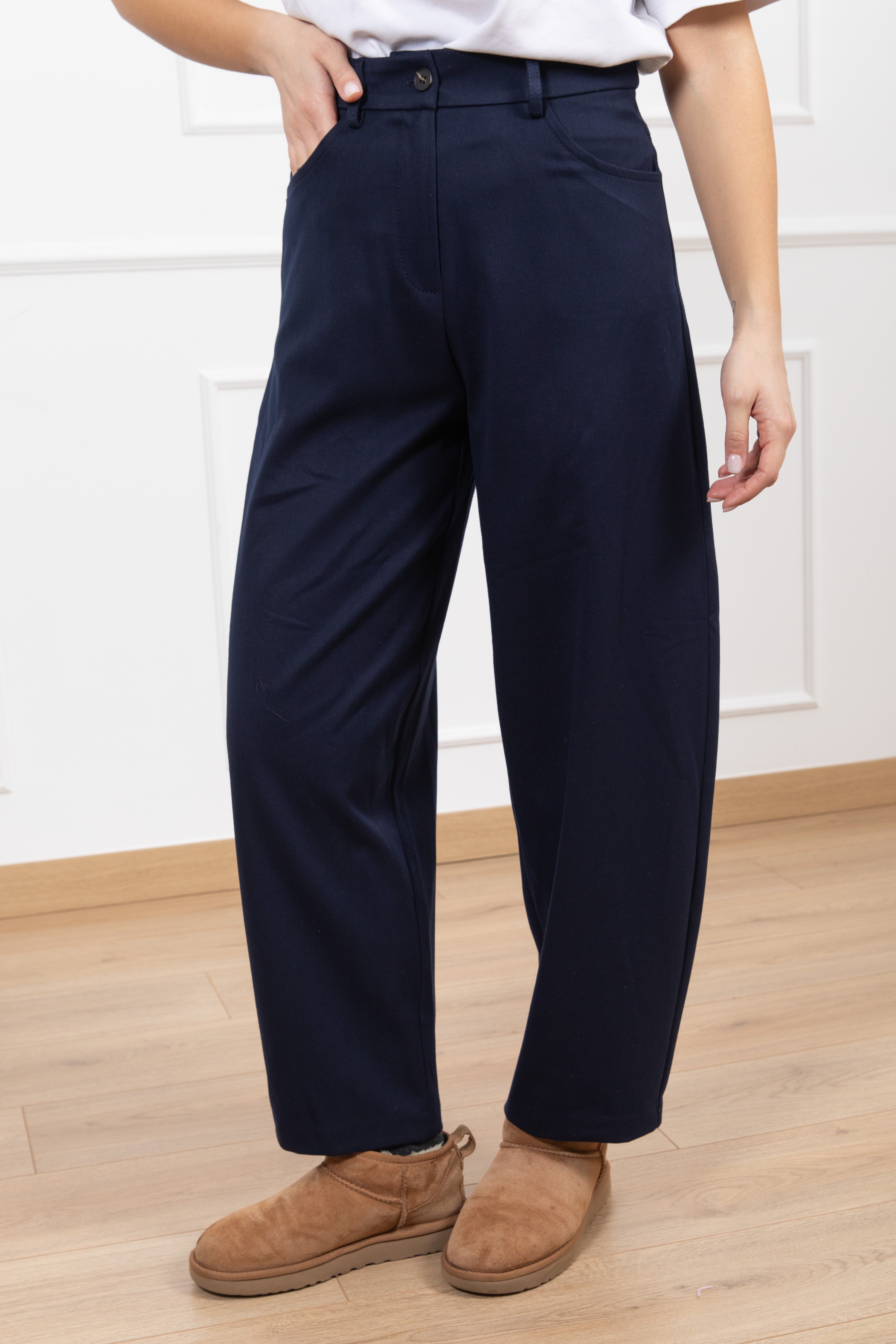 Pantalone egg-fit in flanella Tensione IN