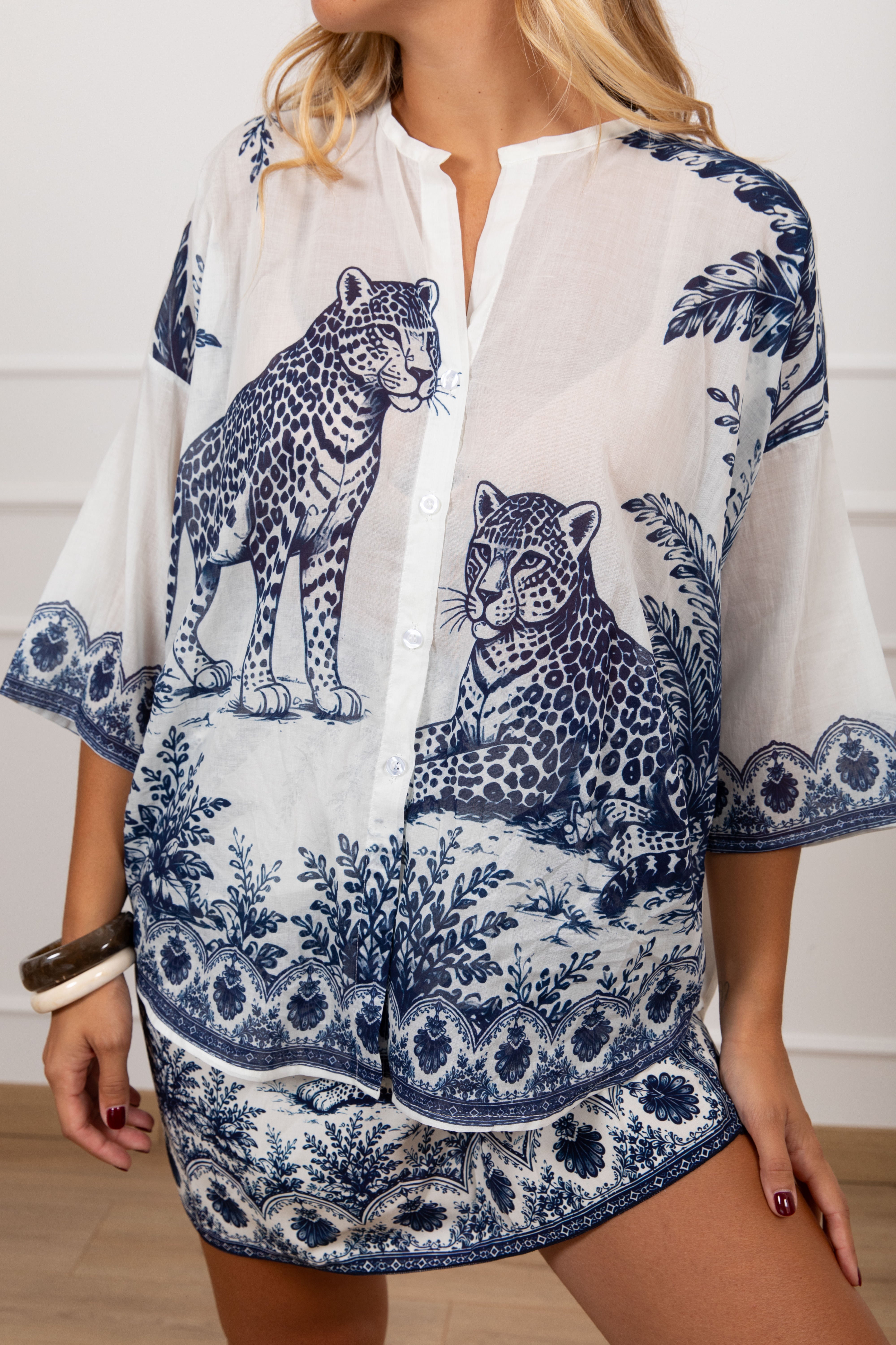 PRE ORDER 13/07 Camicia fantasia macro tela de jouy Tensione IN