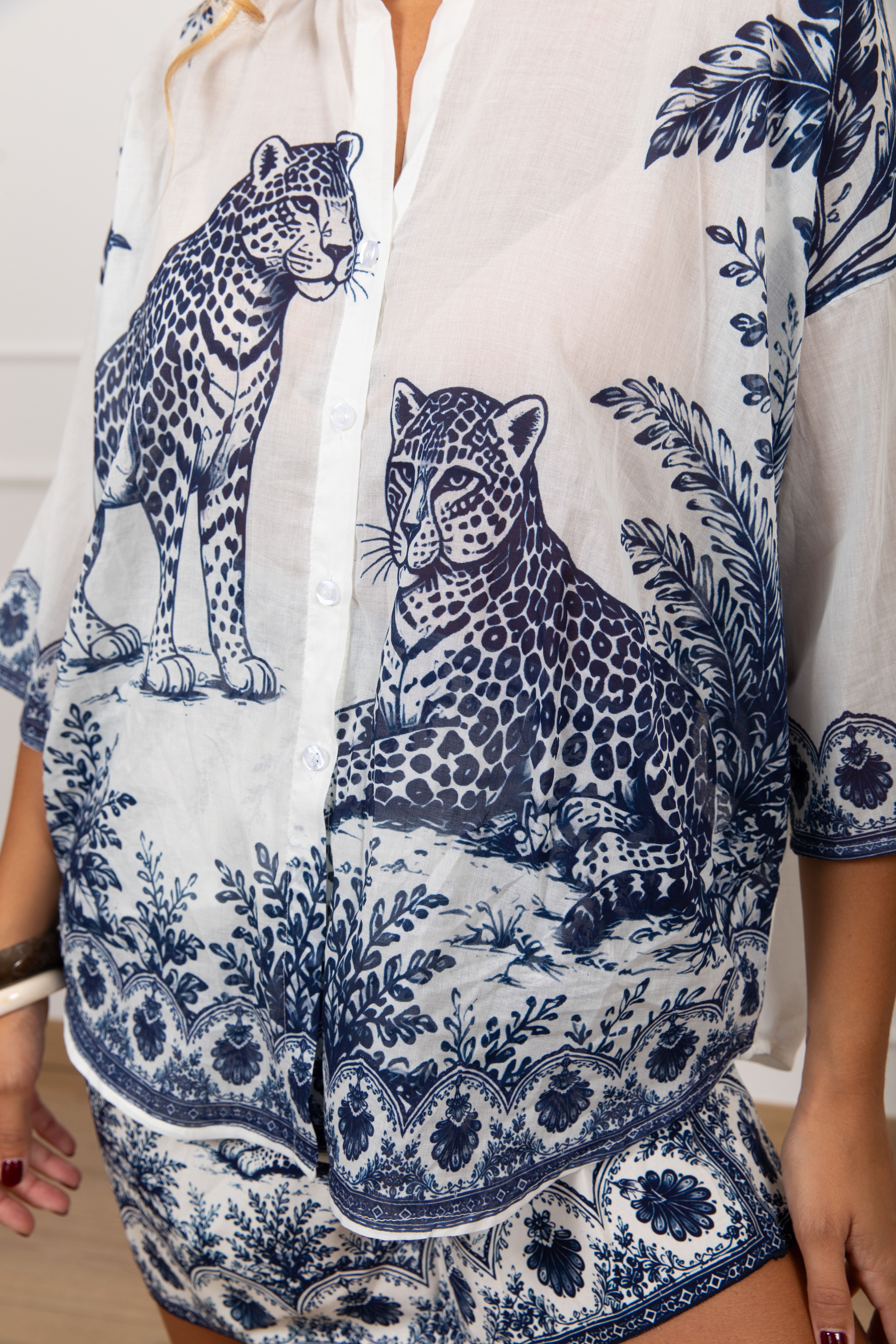 PRE ORDER 13/07 Camicia fantasia macro tela de jouy Tensione IN