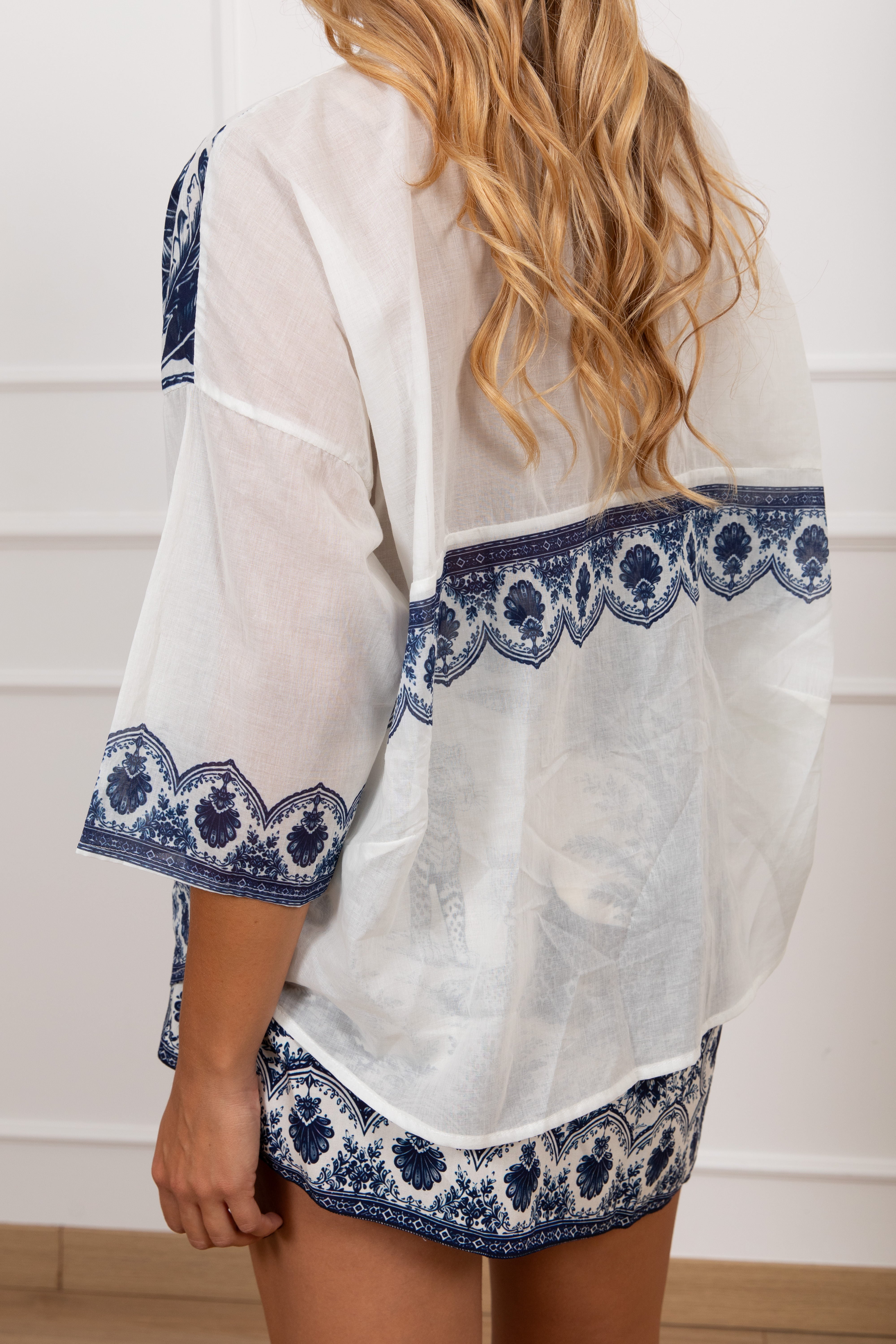 PRE ORDER 13/07 Camicia fantasia macro tela de jouy Tensione IN