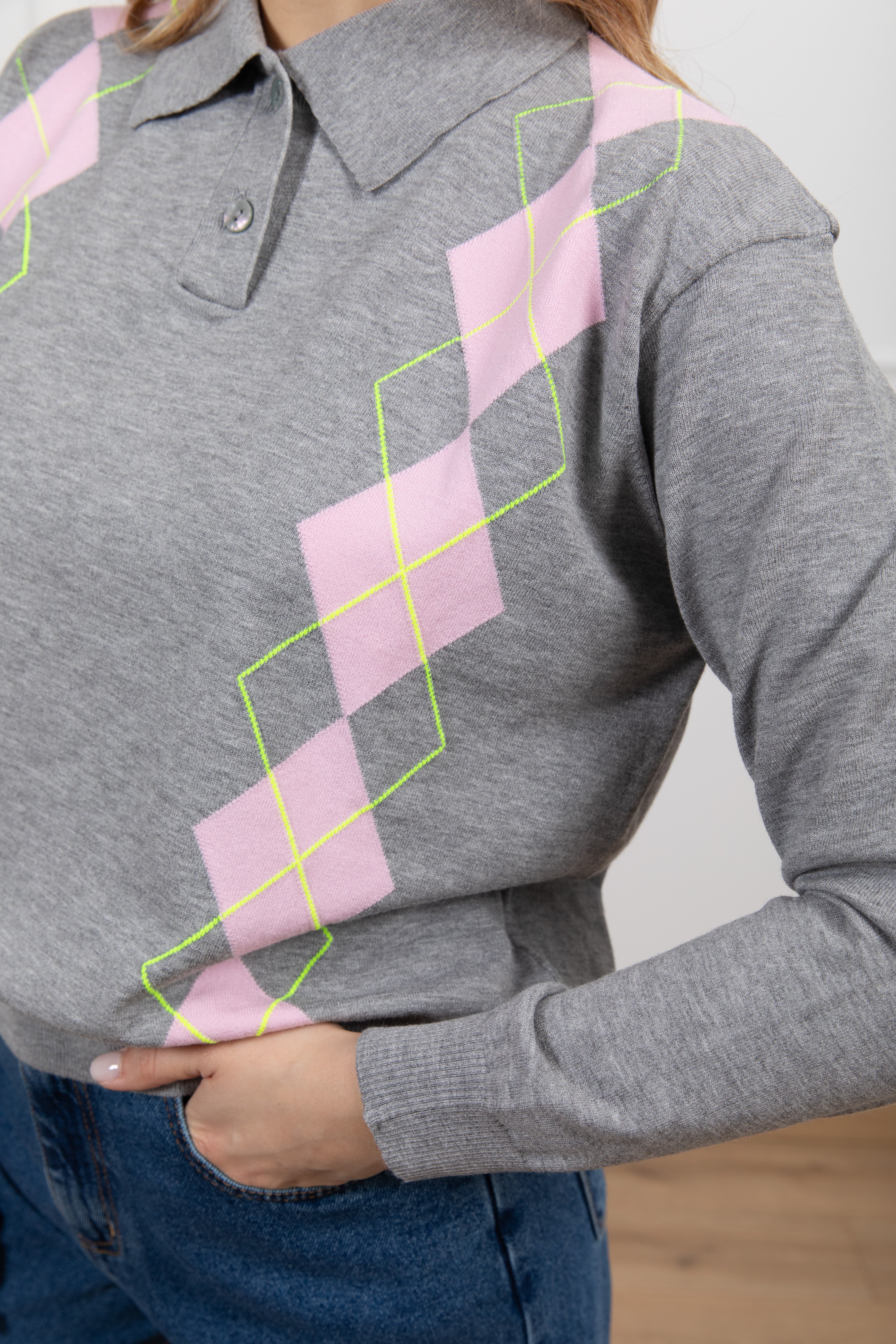 Polo in viscosa a rombi ViCOLO NEW COLLECTION