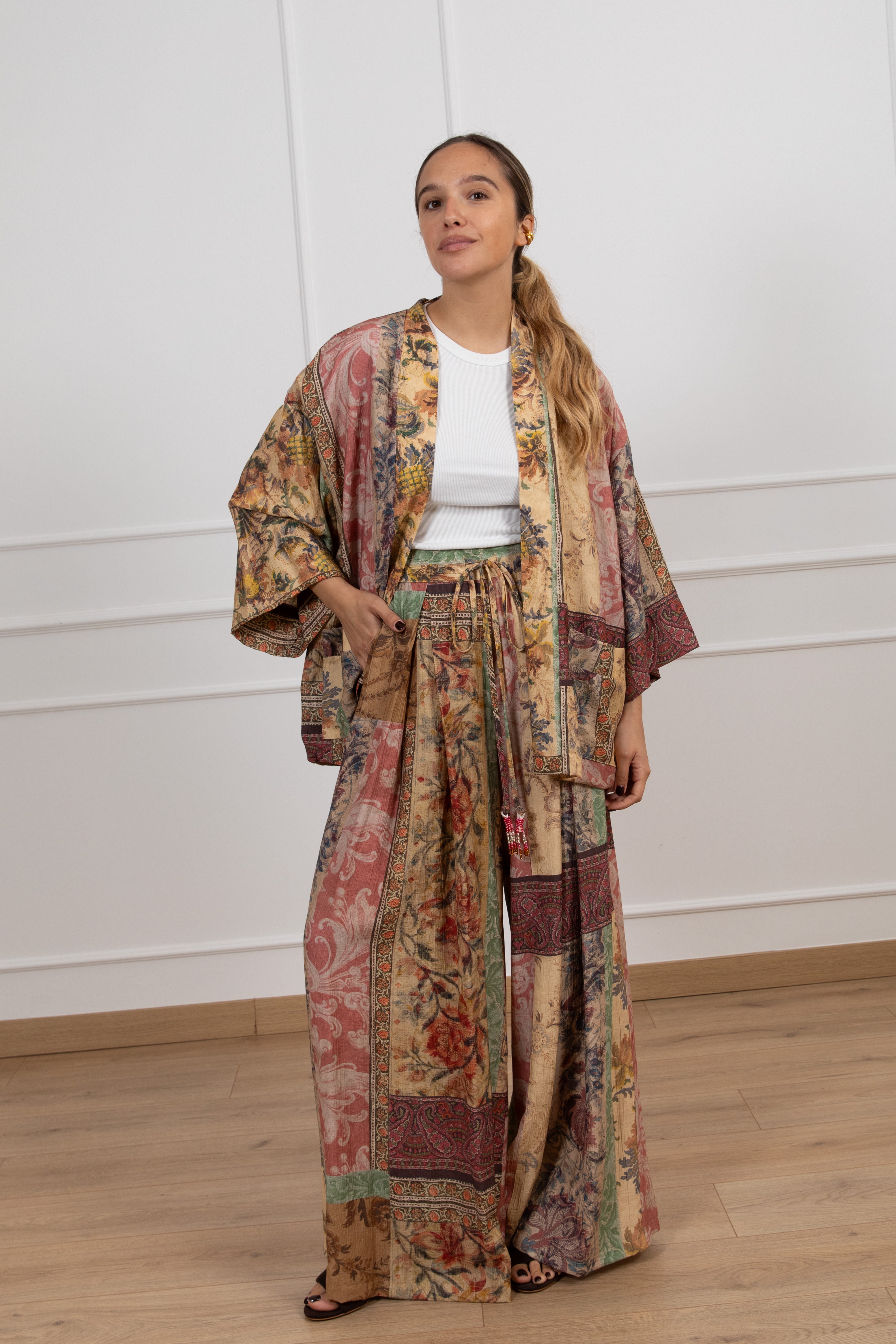 Pantalone in viscosa fantasia arabica Dixie