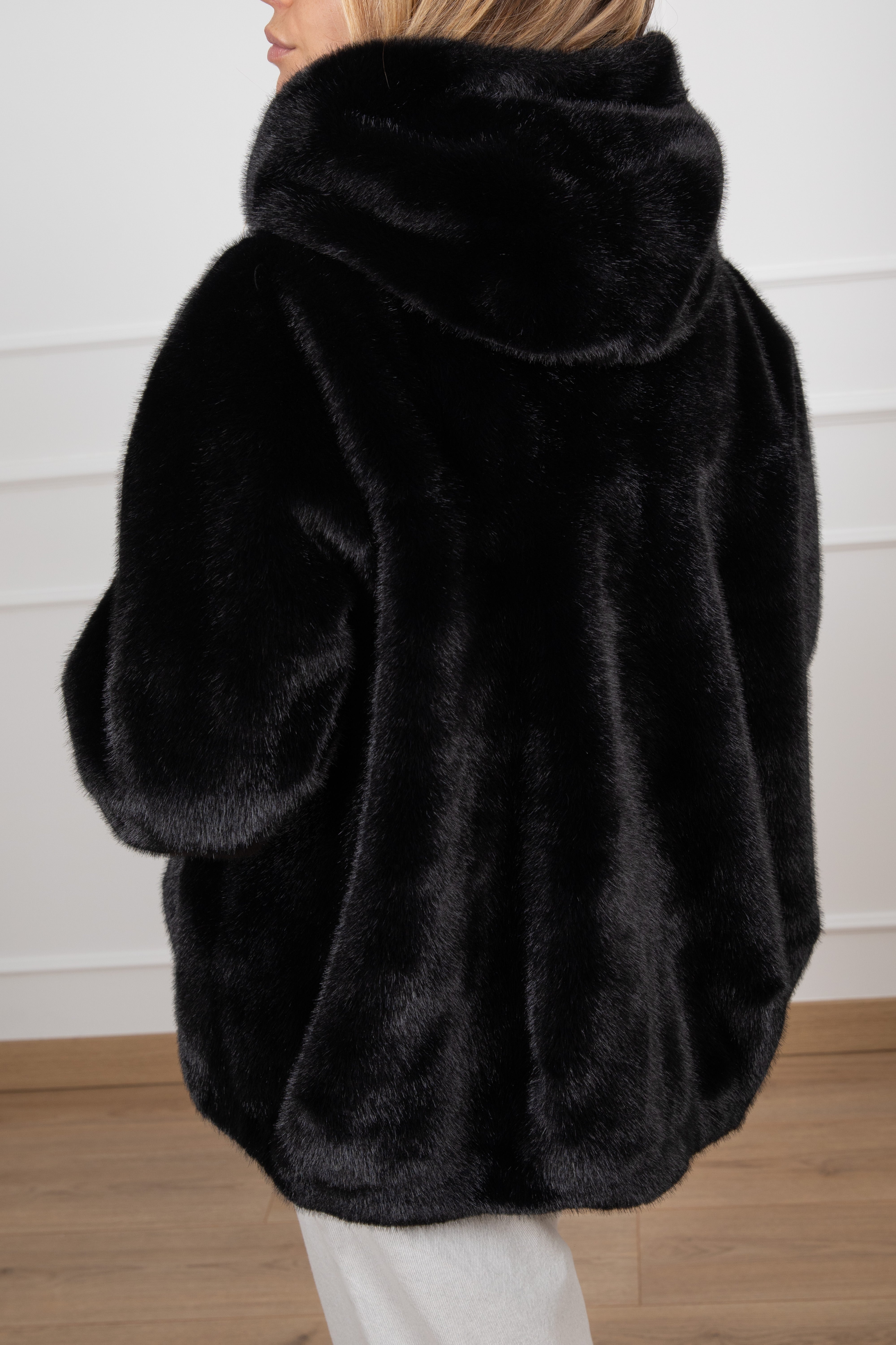 Eco-visone bomber con cappuccio Susy Mix