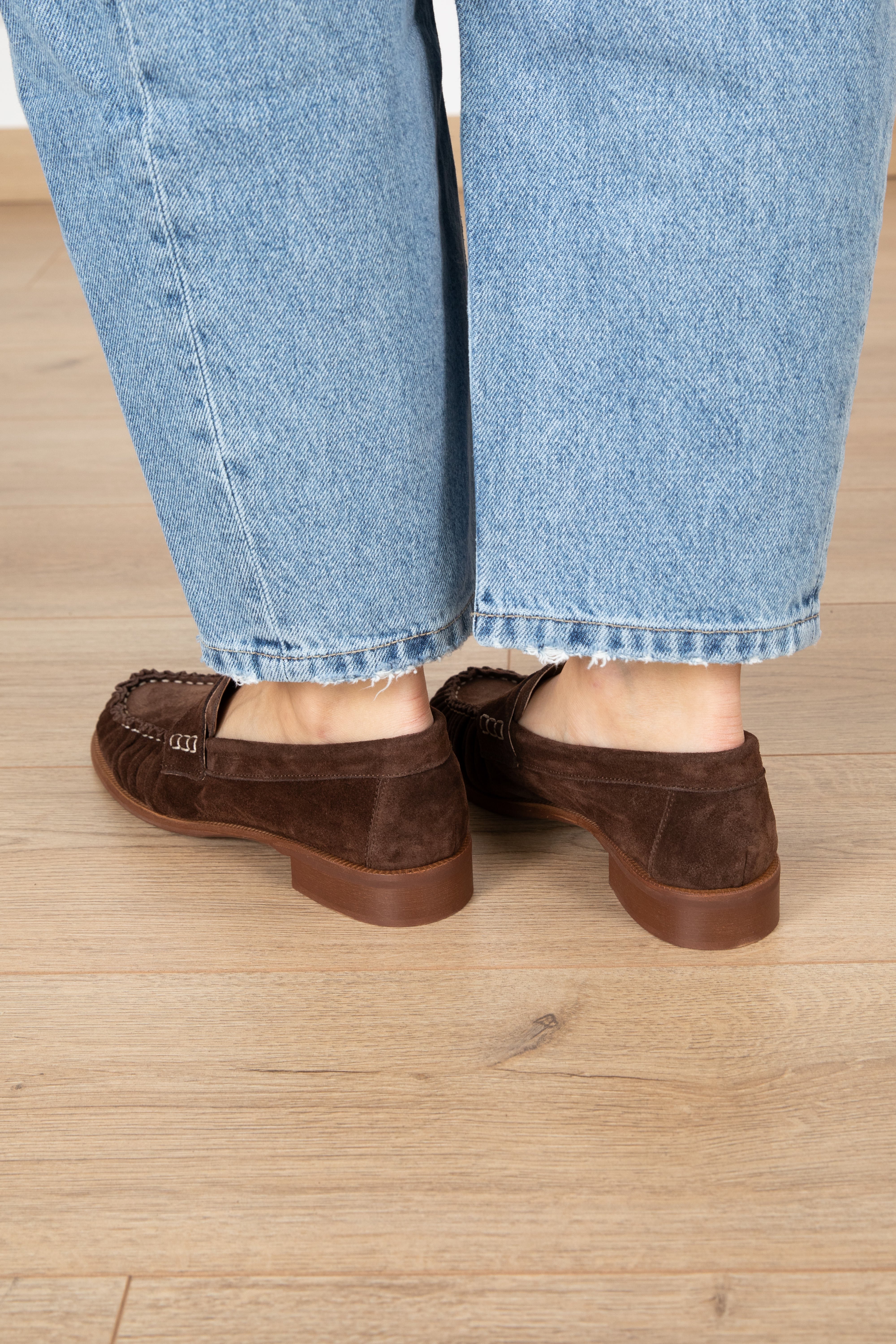 Mocassino Andrea in camoscio con arricciatura Attika