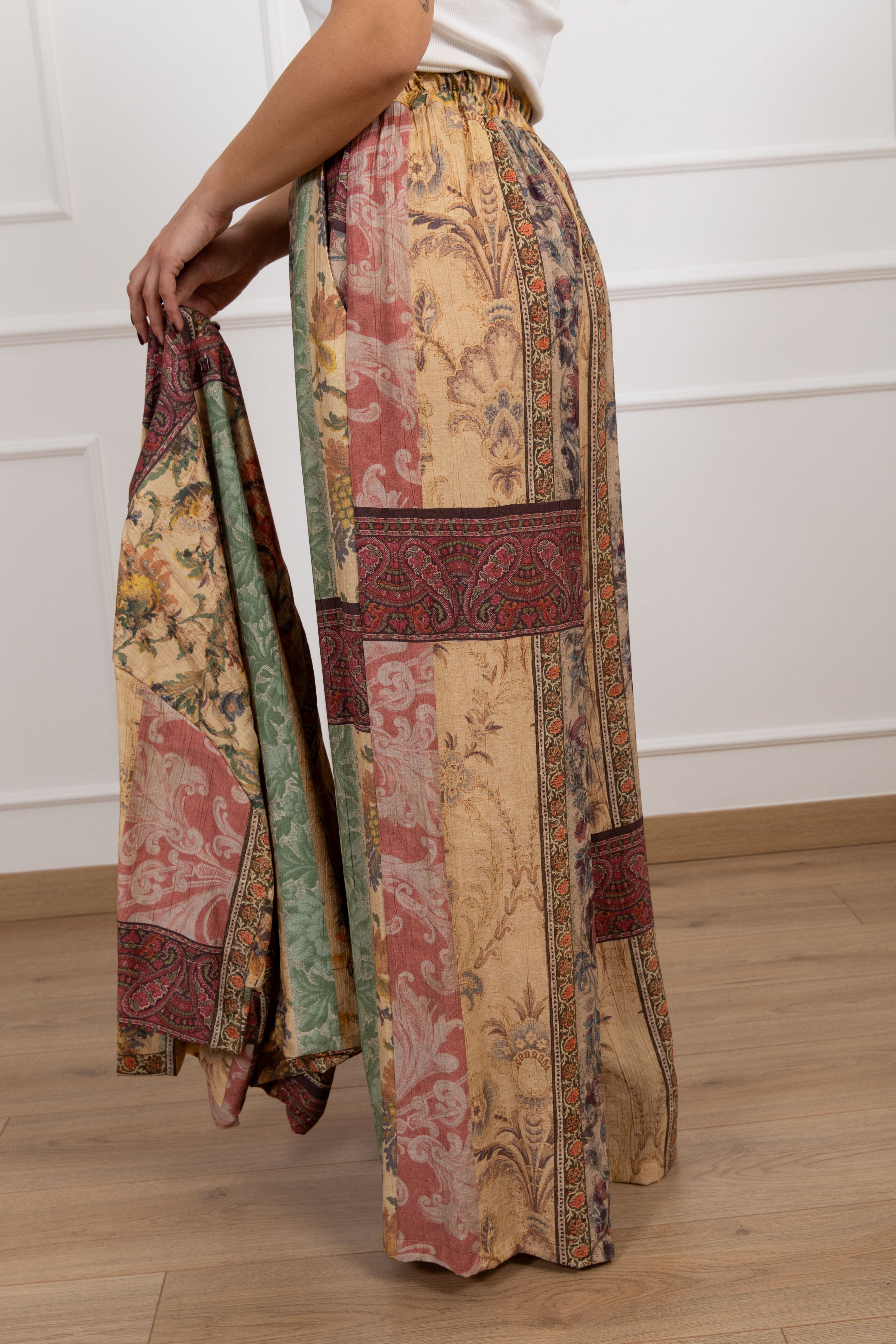 Pantalone in viscosa fantasia arabica Dixie