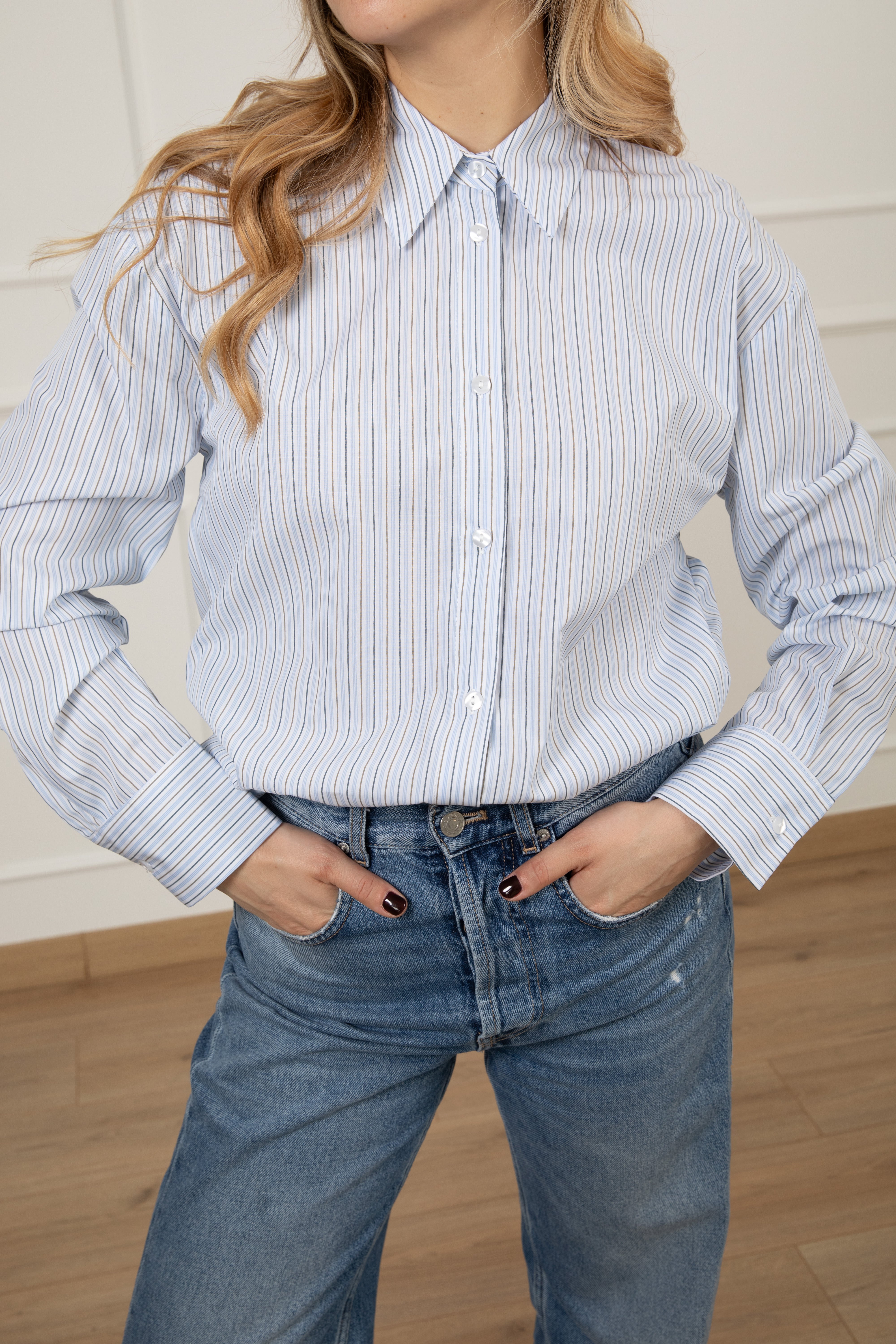 Camicia bacchettata a righe alternate Tensione IN