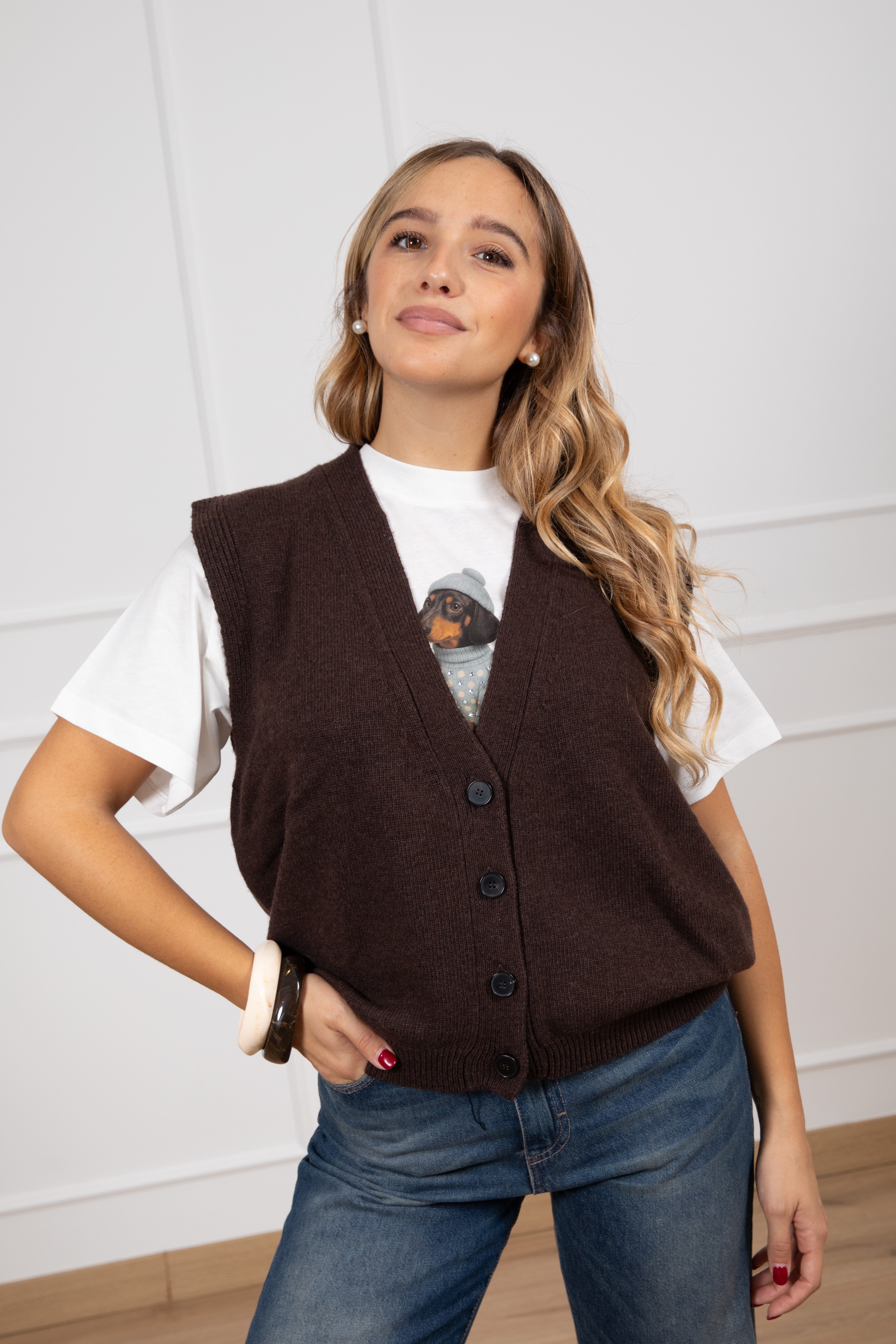 Gilet in lana e cashmere ViCOLO
