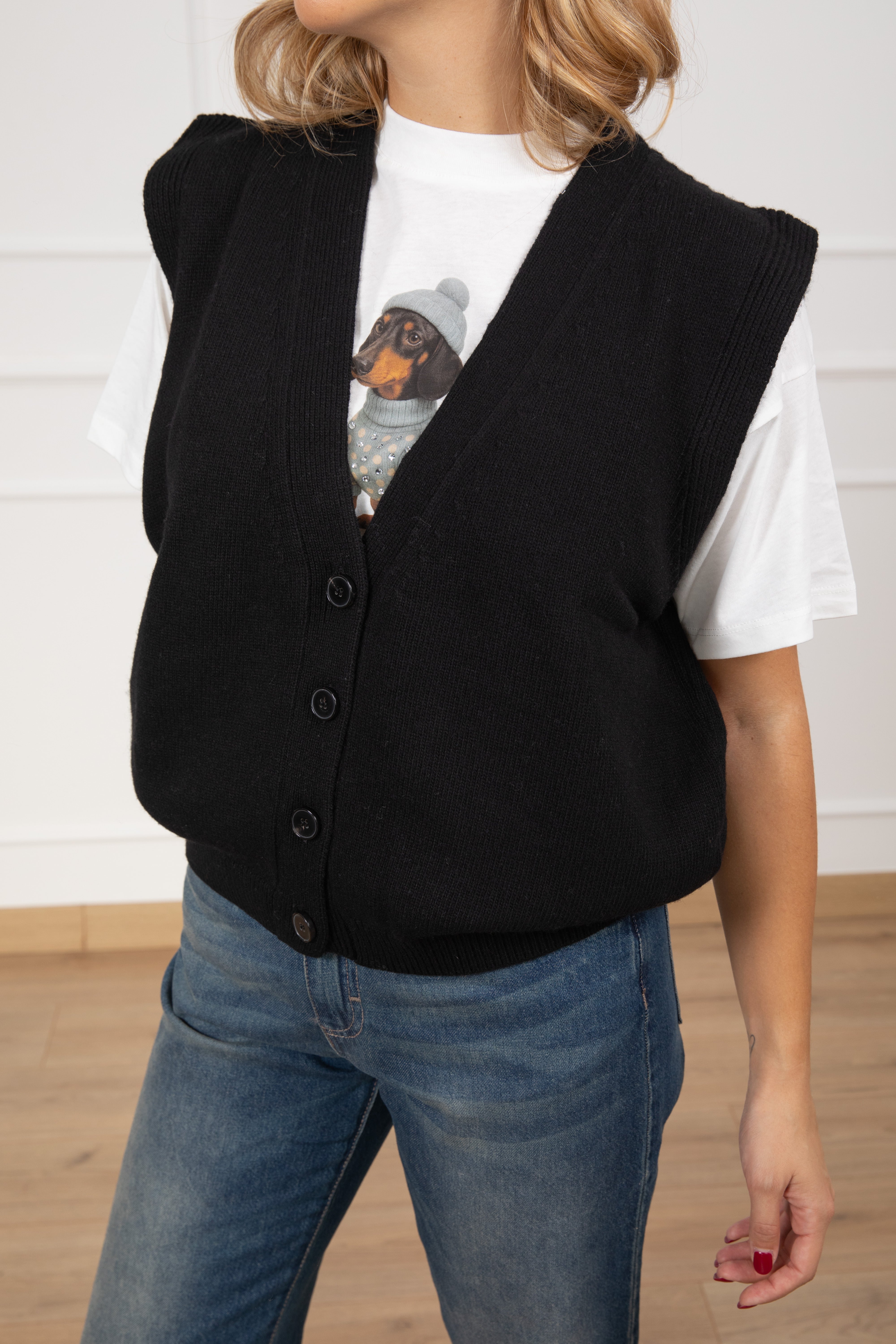 Gilet in lana e cashmere ViCOLO