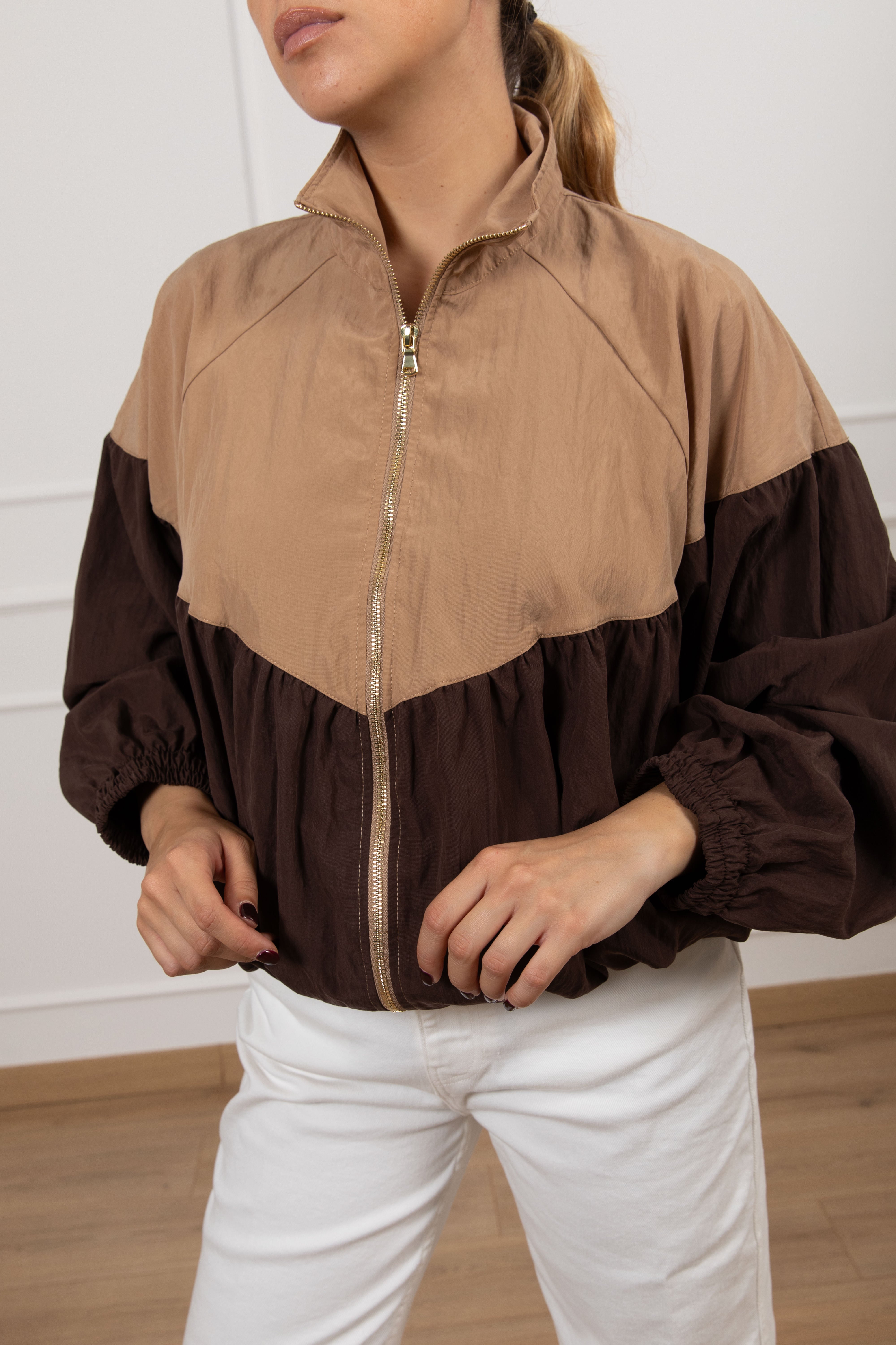 Bomber color block in lyocell ViCOLO