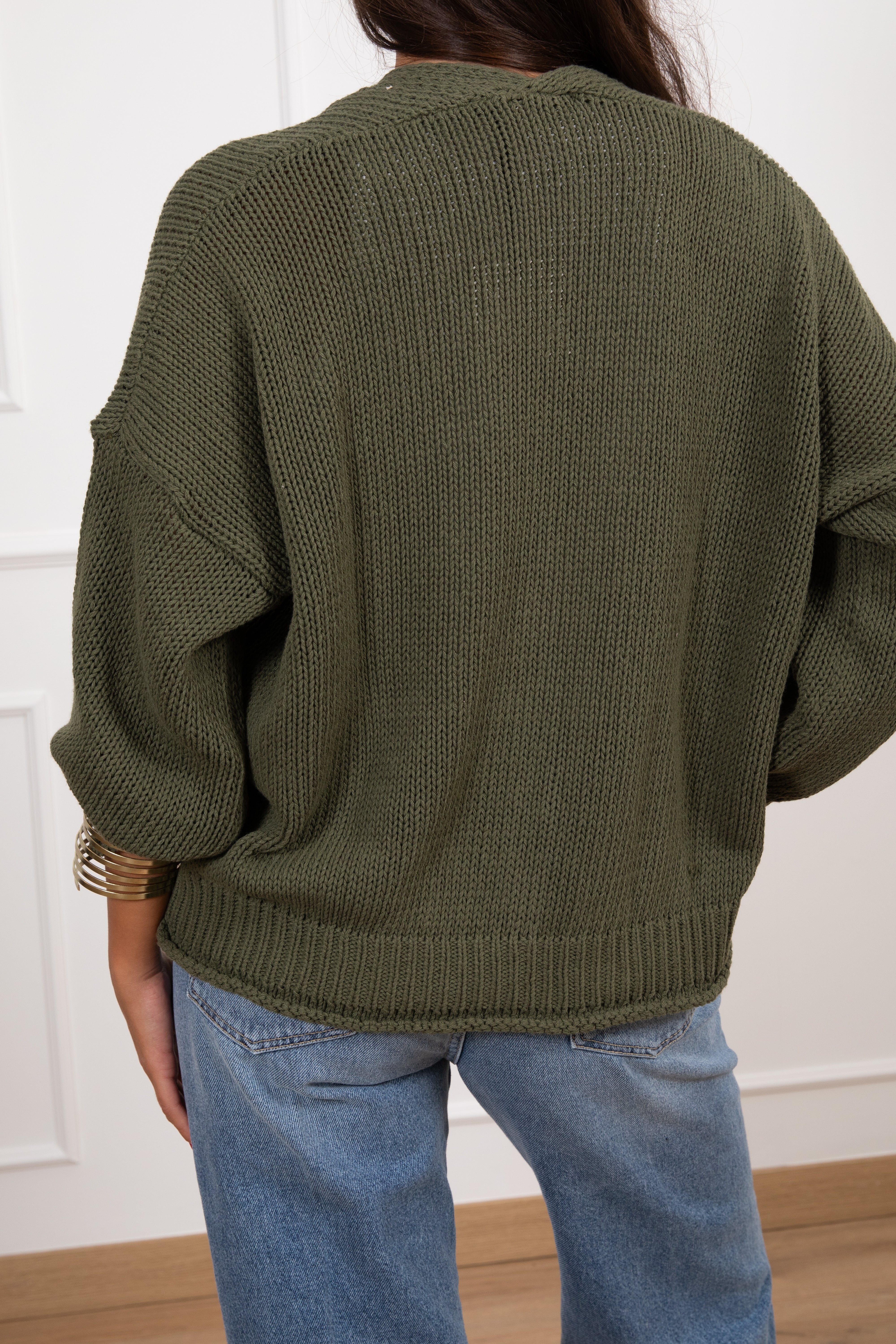 Cardigan in cotone con tasche ViCOLO