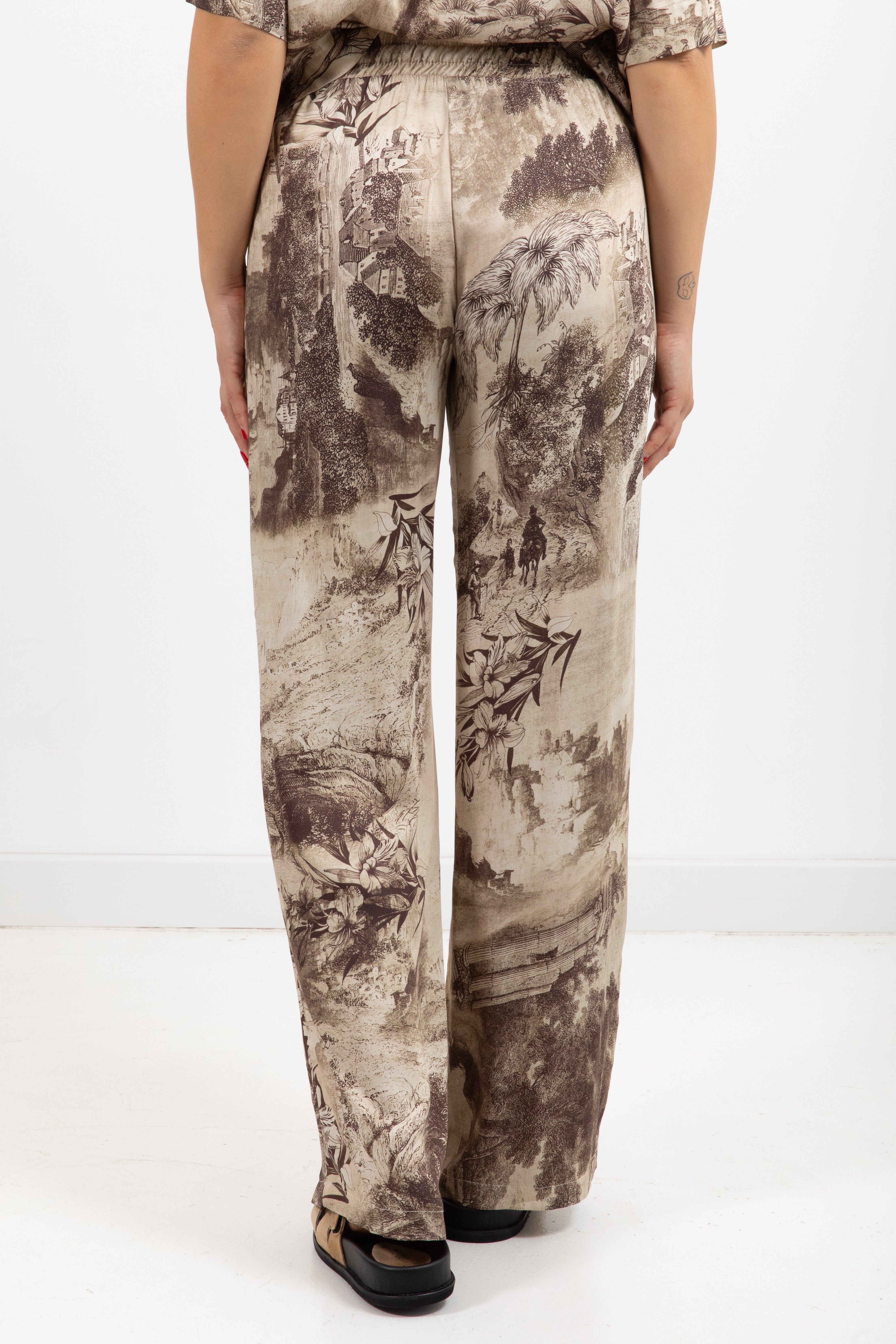 Pantalone gamba dritta tela de jouy con coulisse ViCOLO