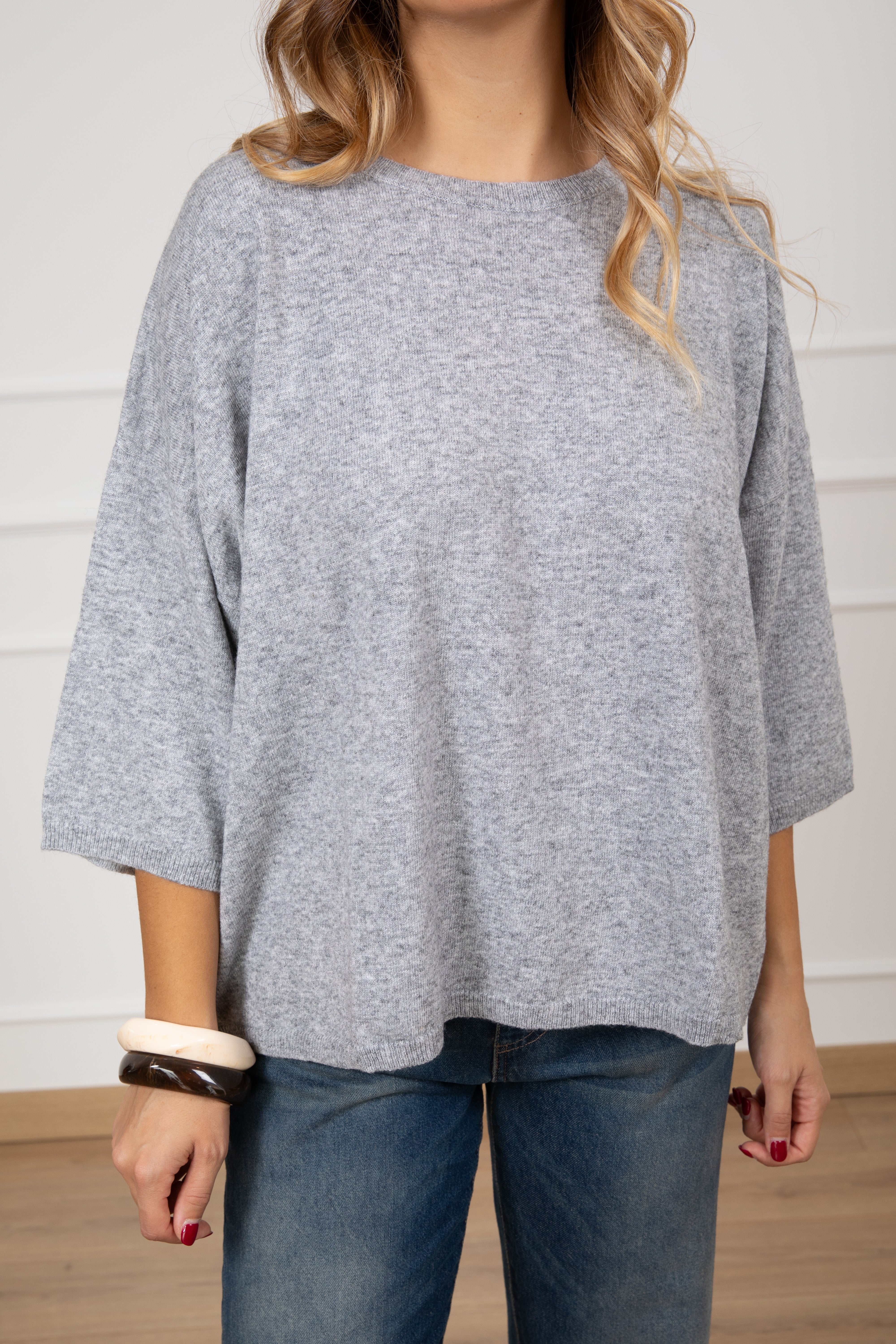 Pull a scatoletta in lana e cashmere ViCOLO