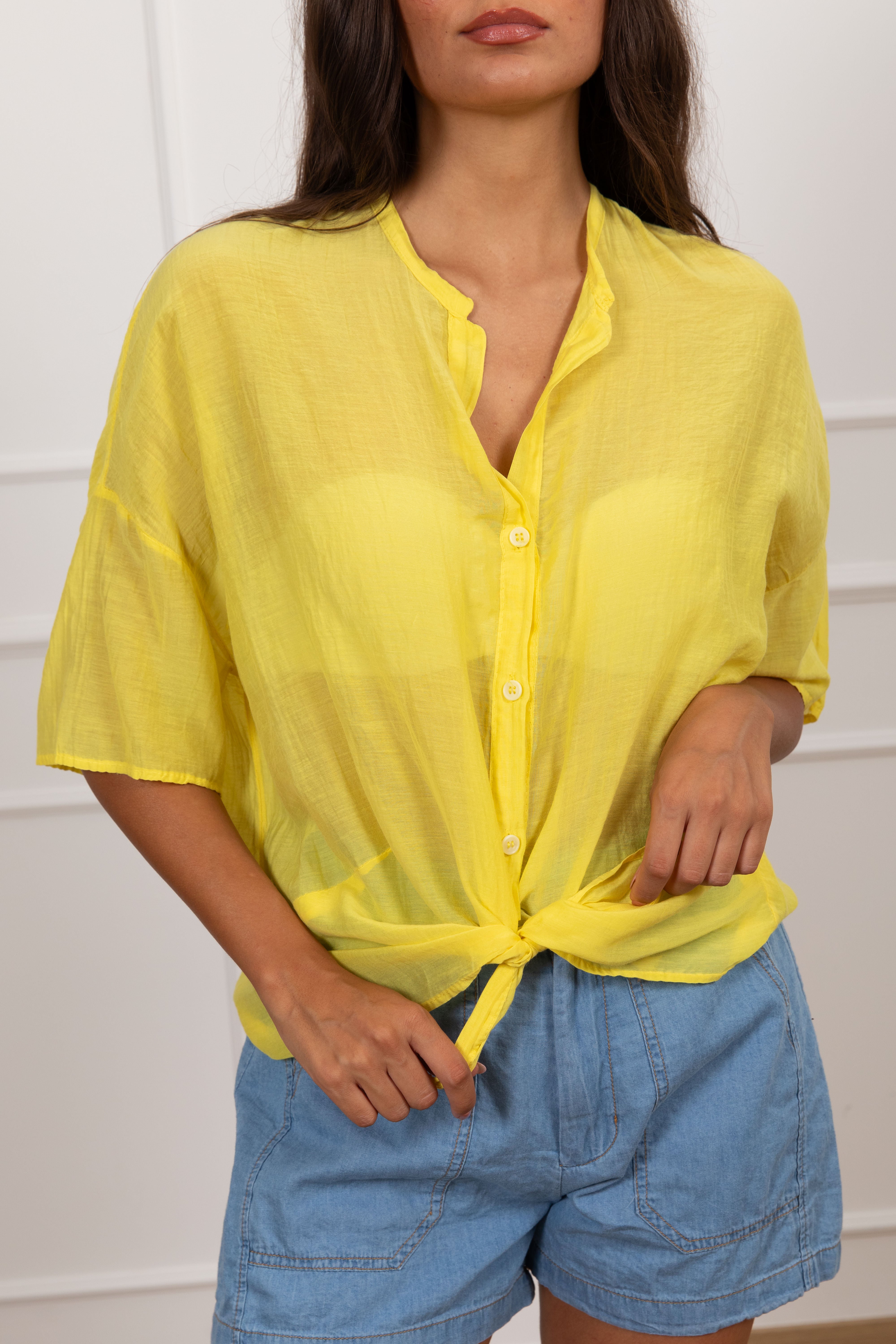 Camicia in cotone e seta ViCOLO