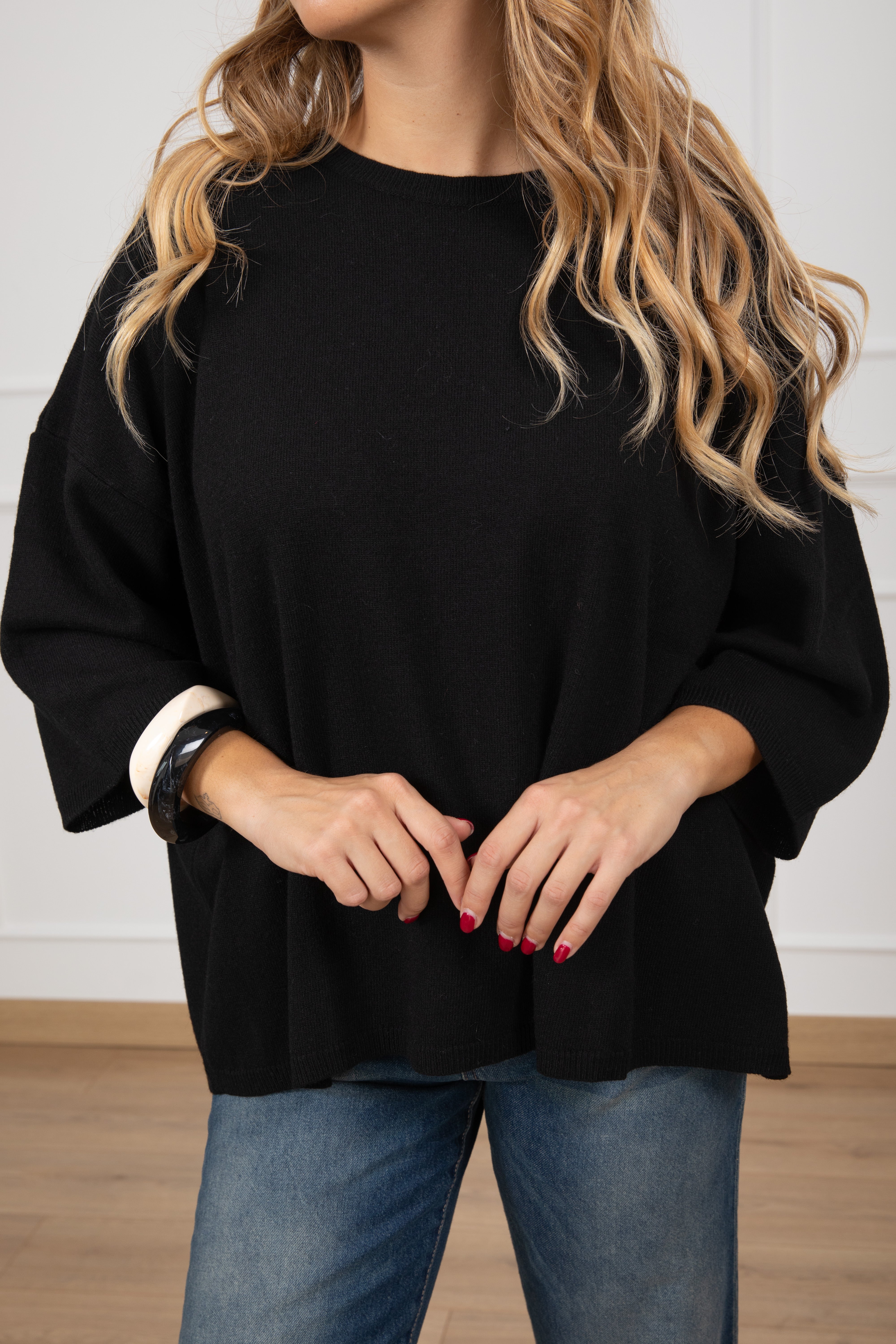 Pull a scatoletta in lana e cashmere ViCOLO
