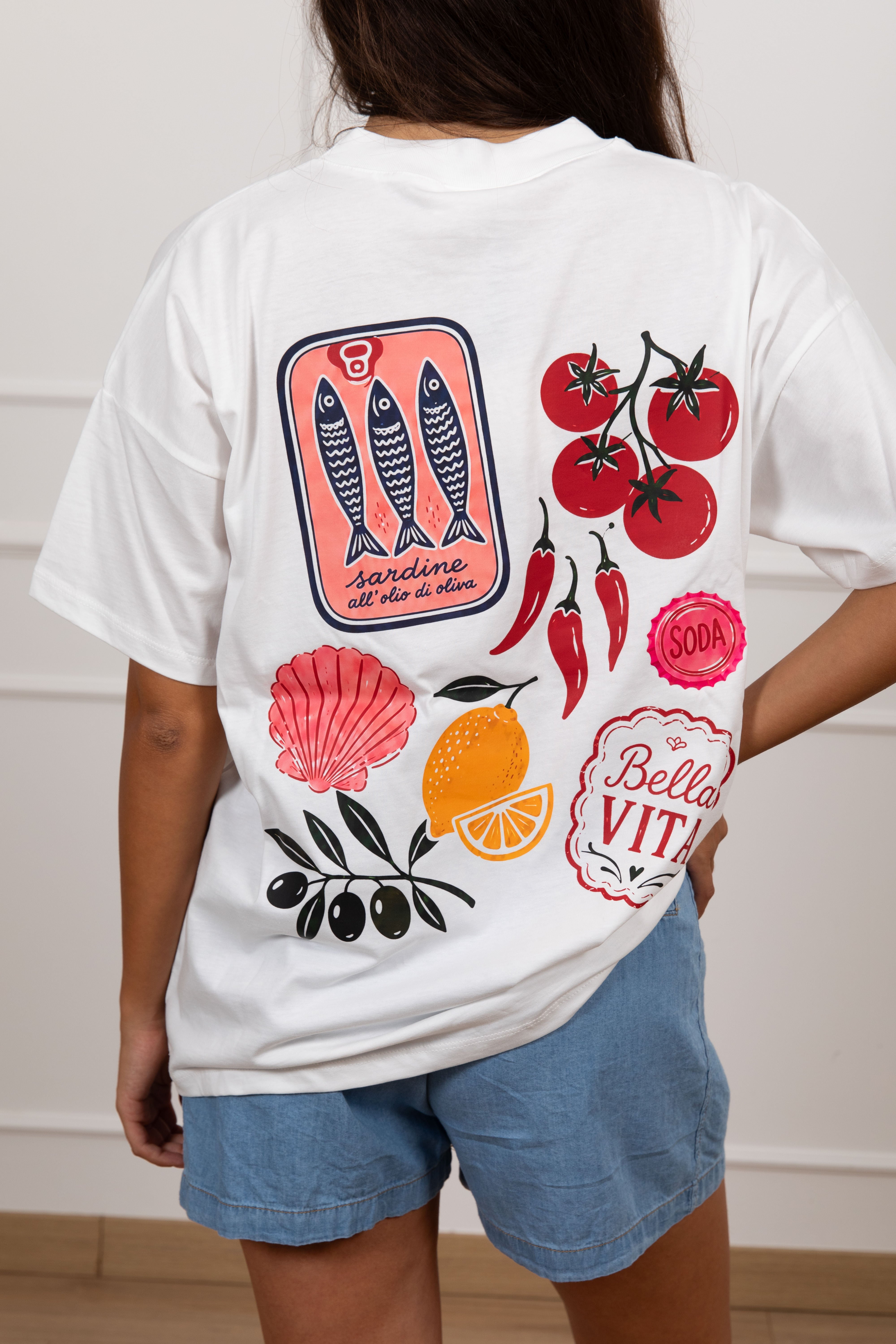 T-shirt "Bella vita" sul retro ViCOLO