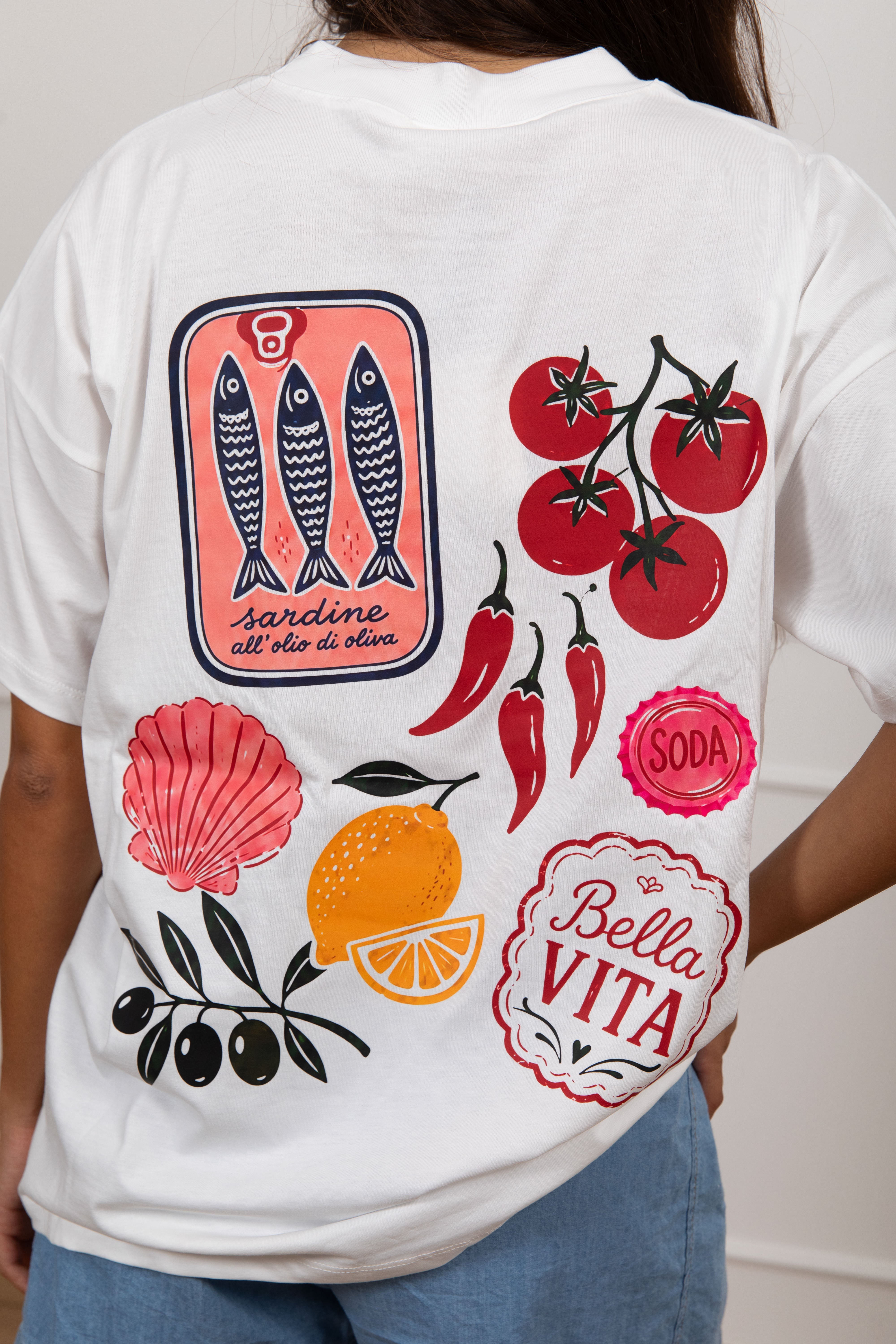 T-shirt "Bella vita" sul retro ViCOLO