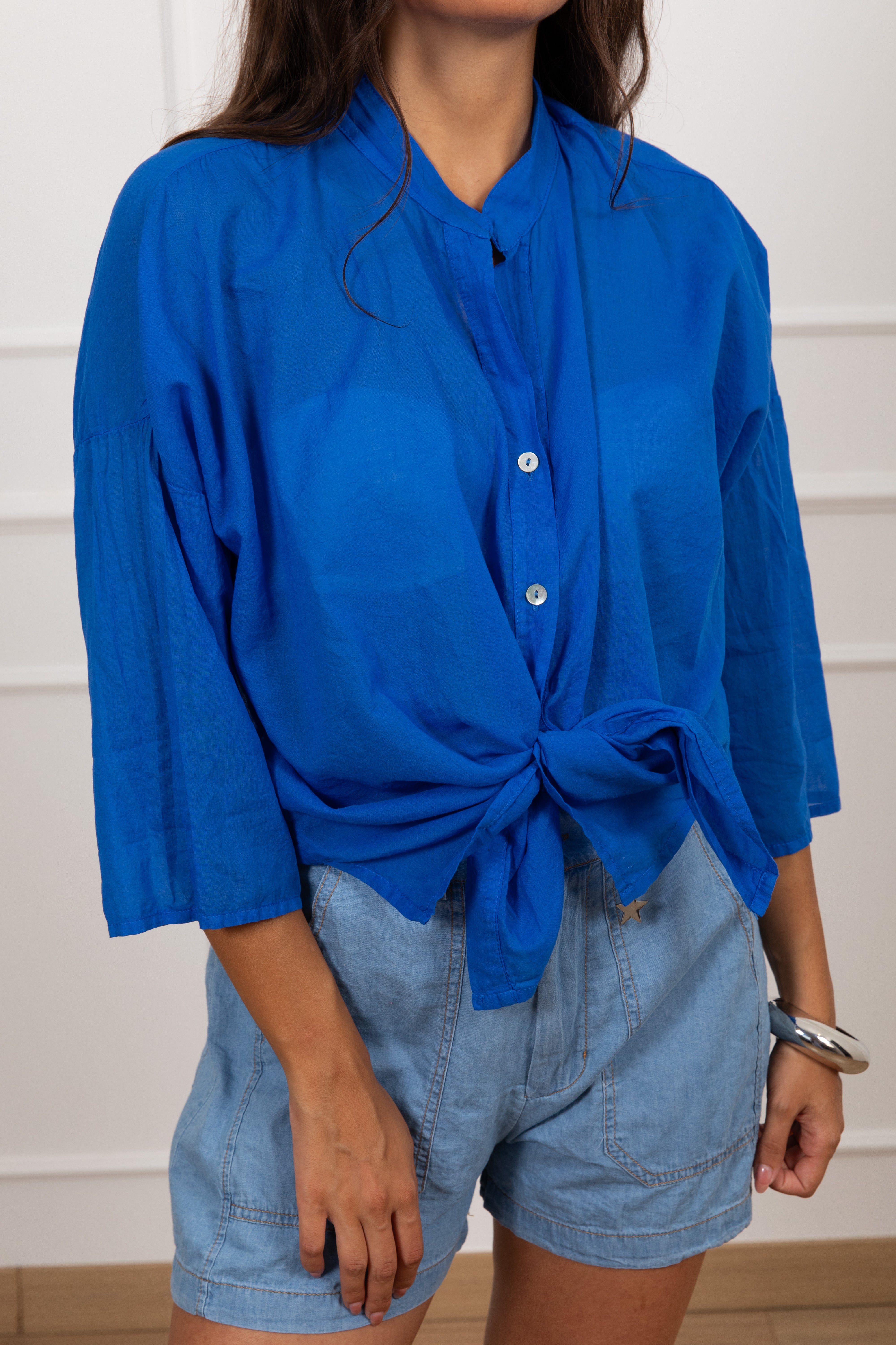 Camicia in mussola di cotone Haveone