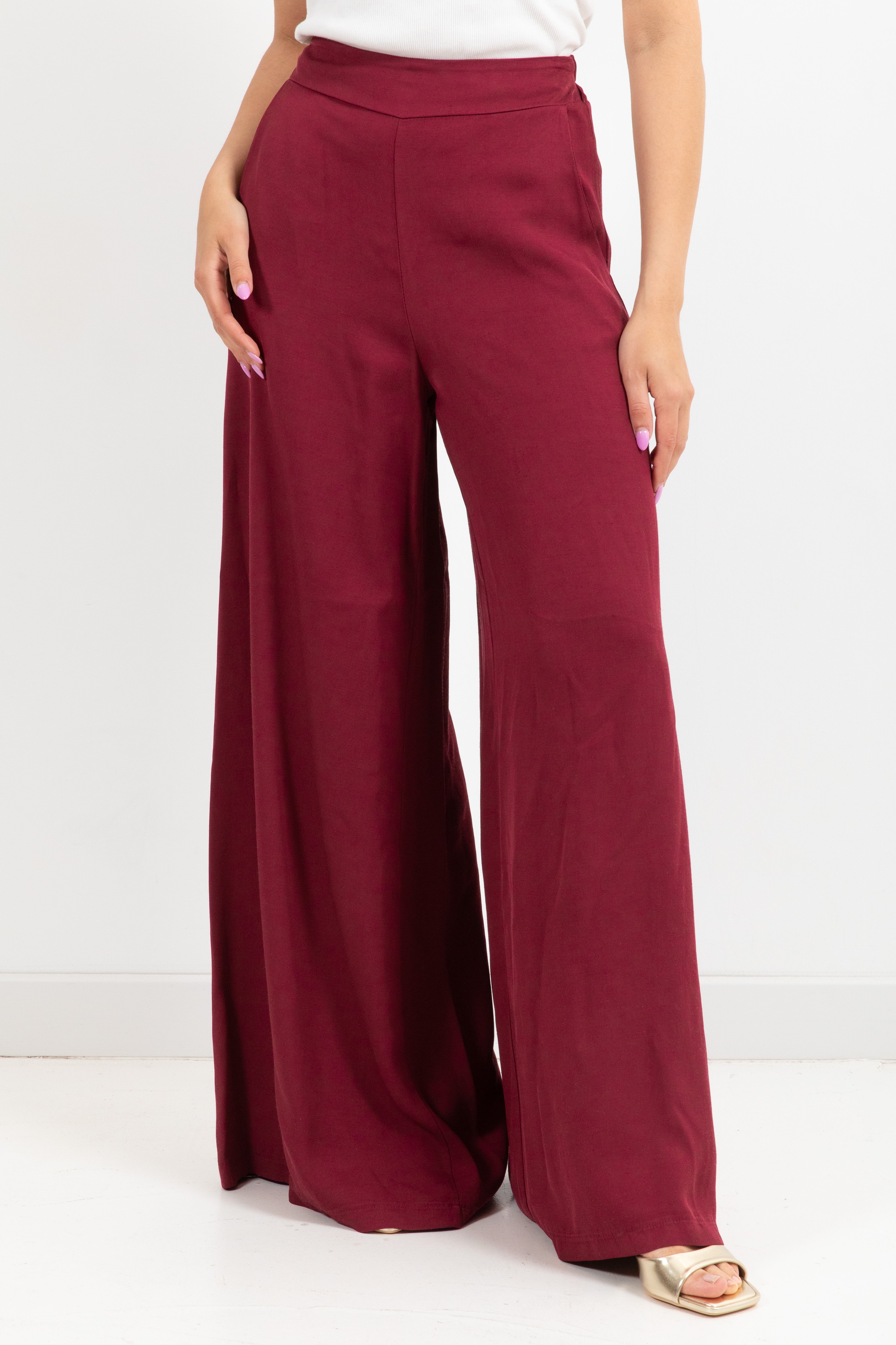 Pantalone in viscosa con elastico sul retro Dixie