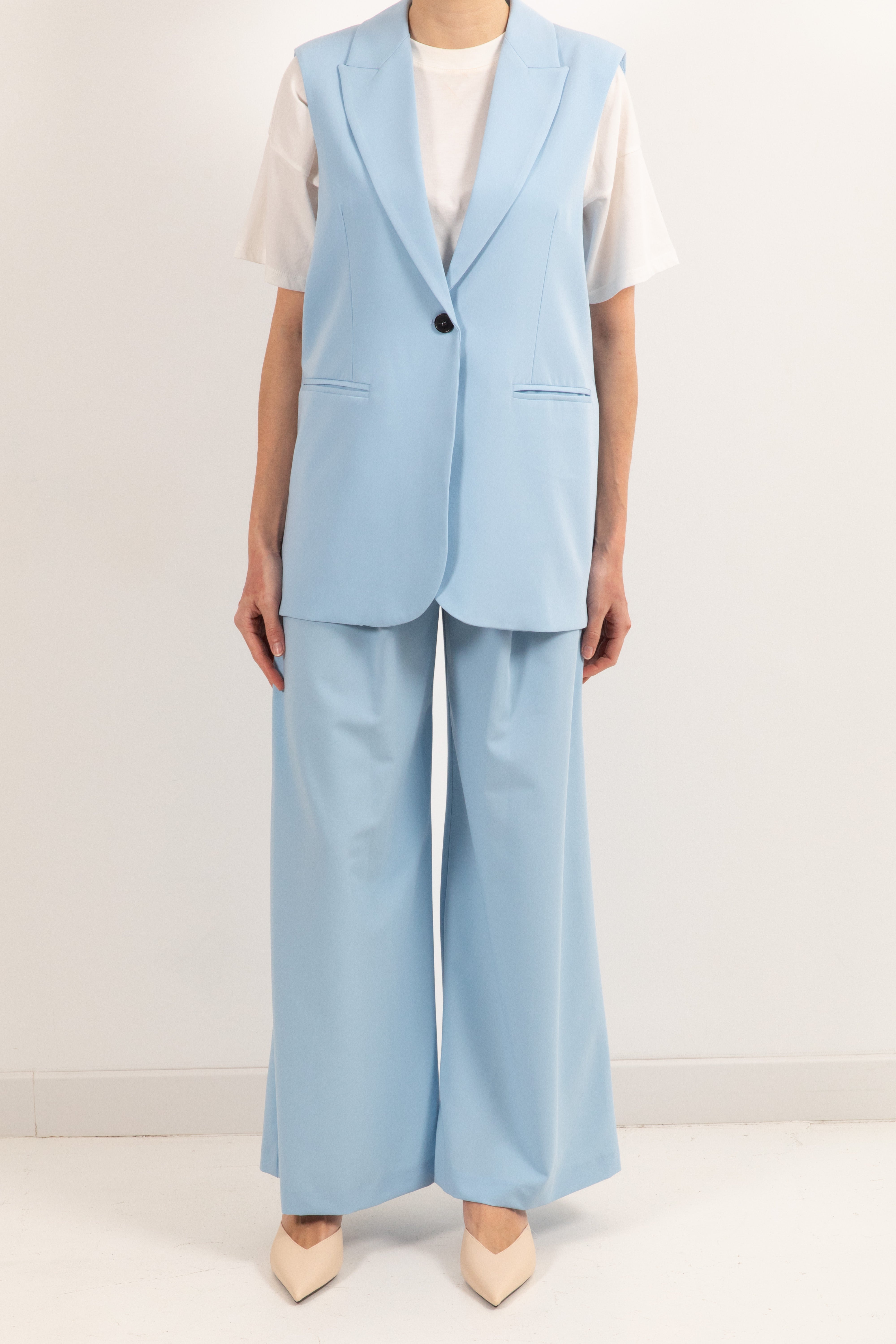 Pantalone a palazzo con pinces ViCOLO